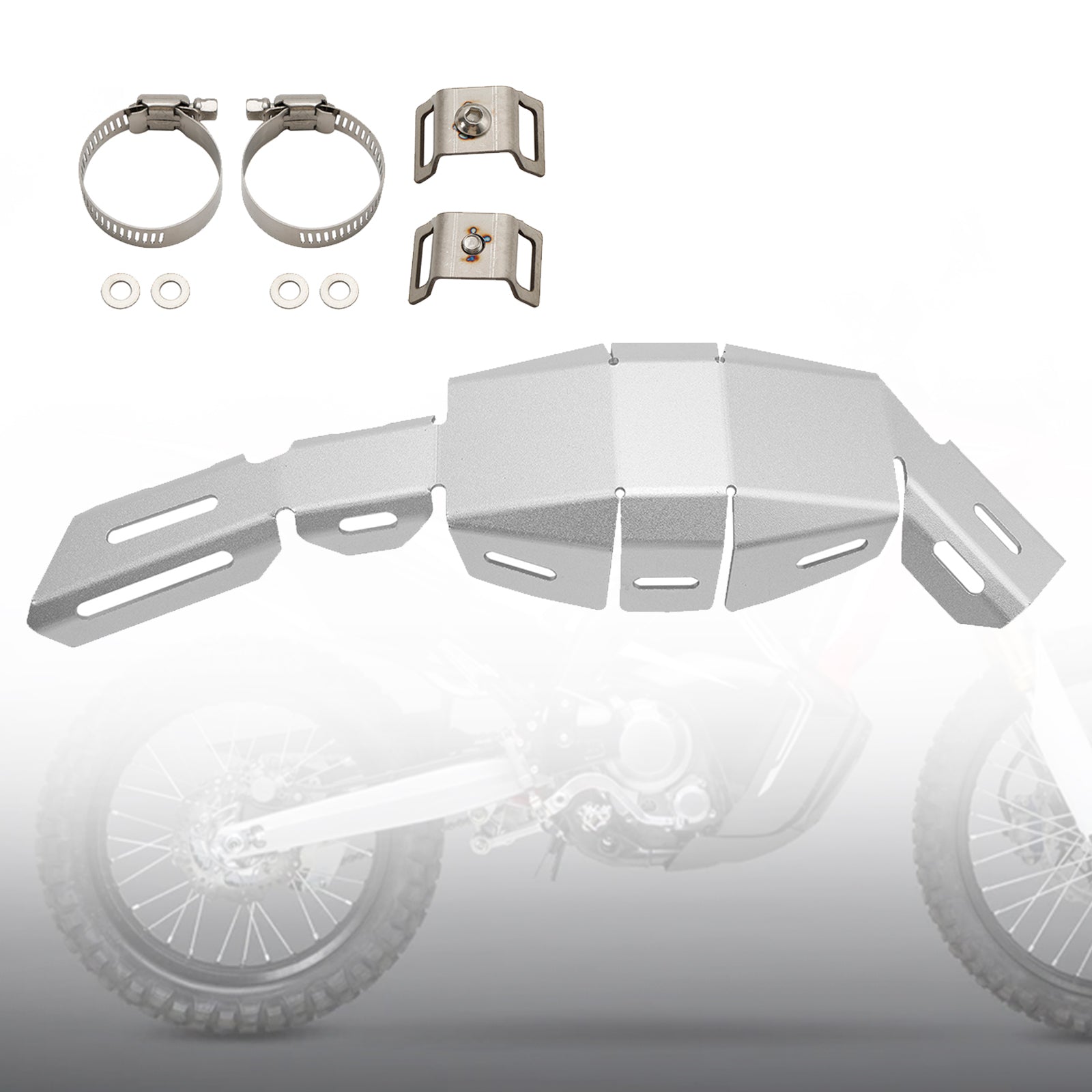 Steel Exhaust Muffler Pipe Bracket Decorative Cover For Honda Crf 250 300 21-23