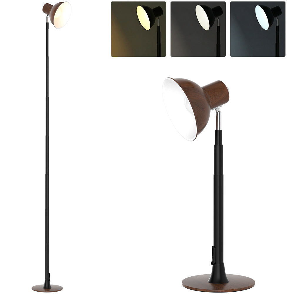 Dimmable for Living Room/Office-Walnut/Black Adjustable LED Floor & Table Lamp 3 Colors