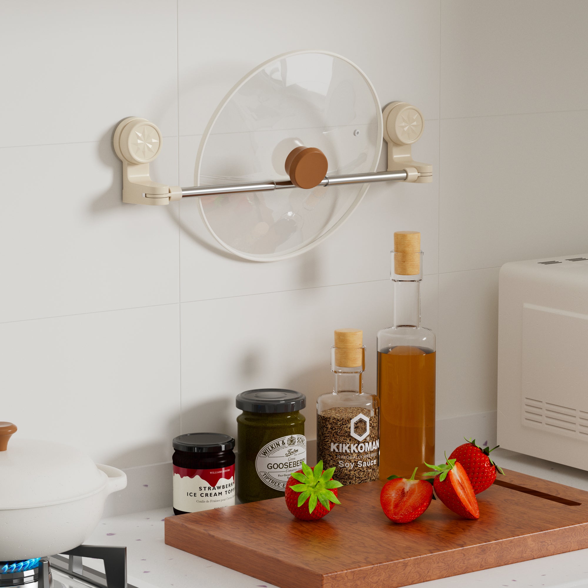 2x RV Shower Corner Storage Bar  Adjustable Stainless Steel Rod 11.8-23.6 inches