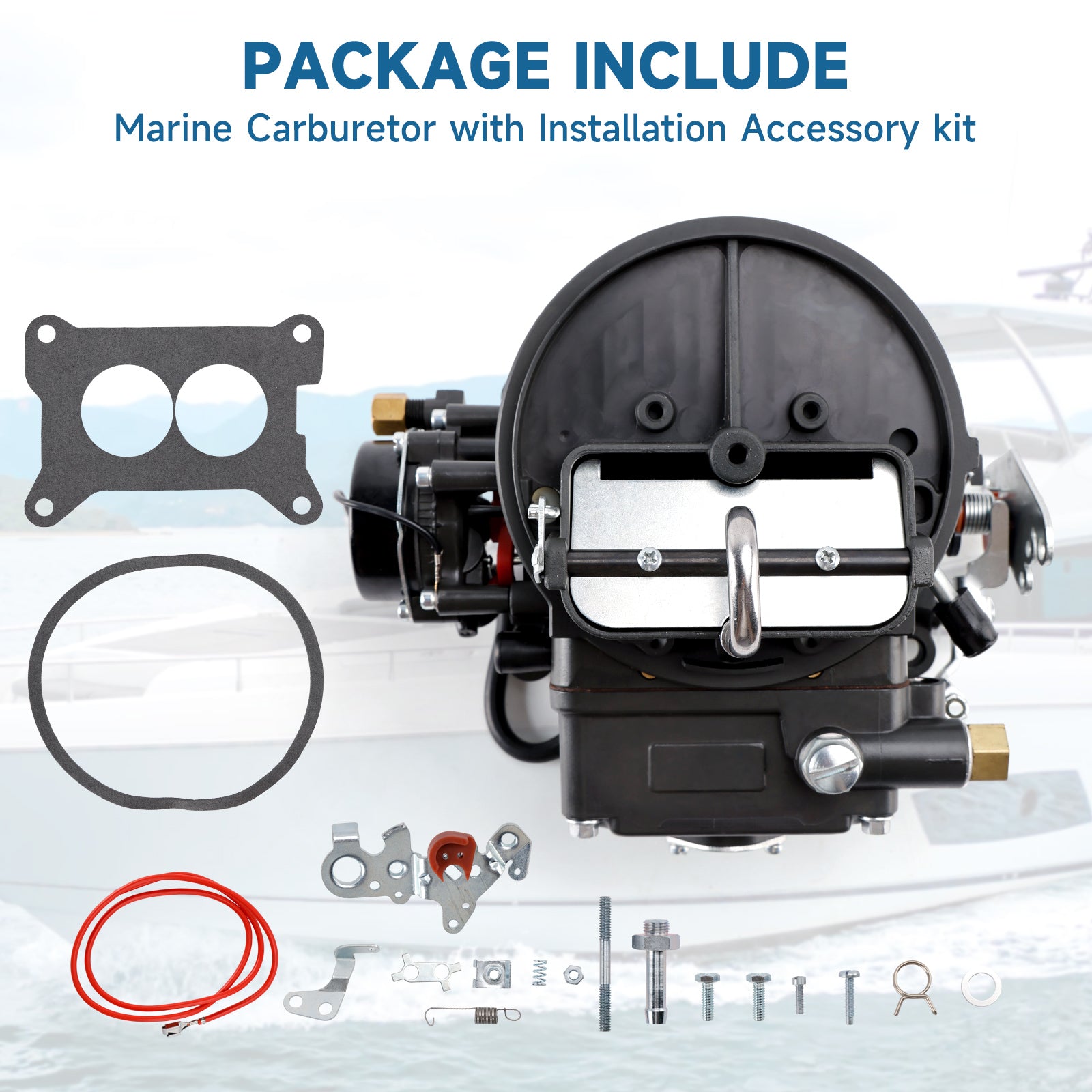 Marine Carburetor 500 CFM Electric Choke 0-80402-2 For Holley 2300 Gas