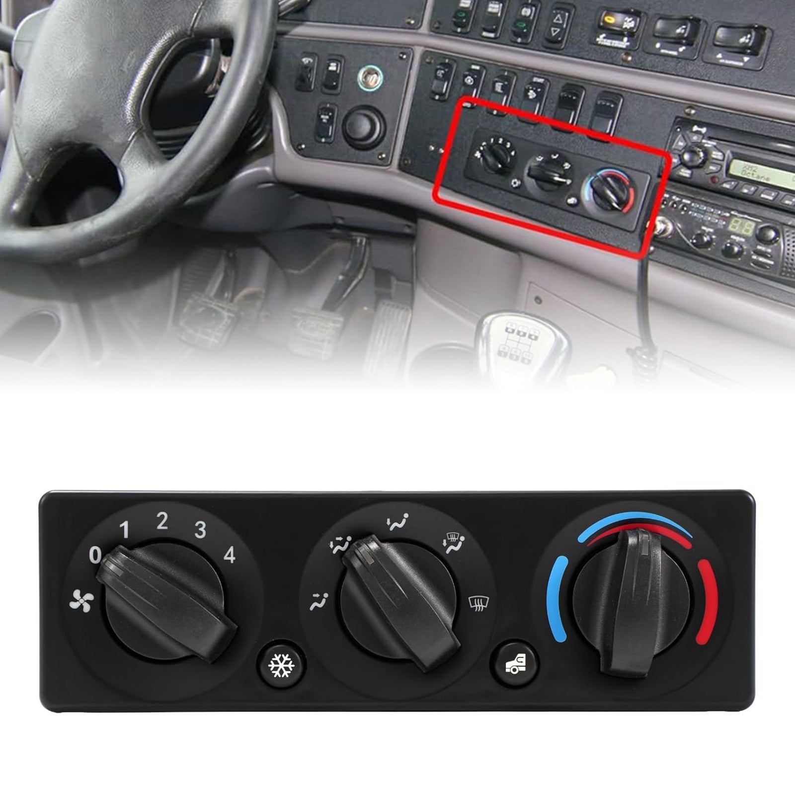 2009-2011 For Peterbilt 387 New HVAC A/C Heater Climate Control Panel Module Q21-6008