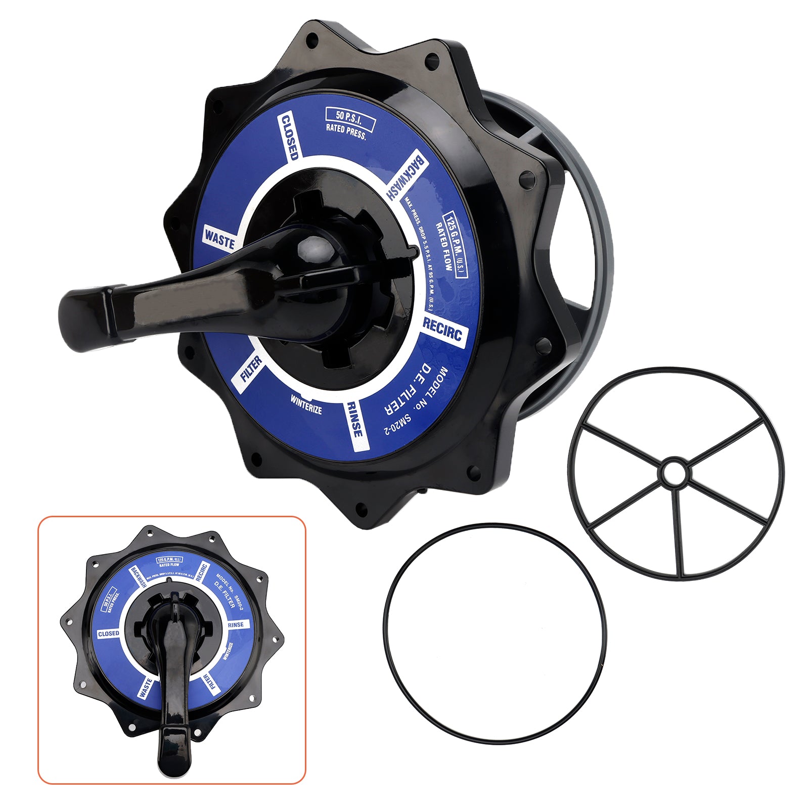 R0443900 2" Top Valve Assembly for Zodiac Jandy Multiport Valve Replacement