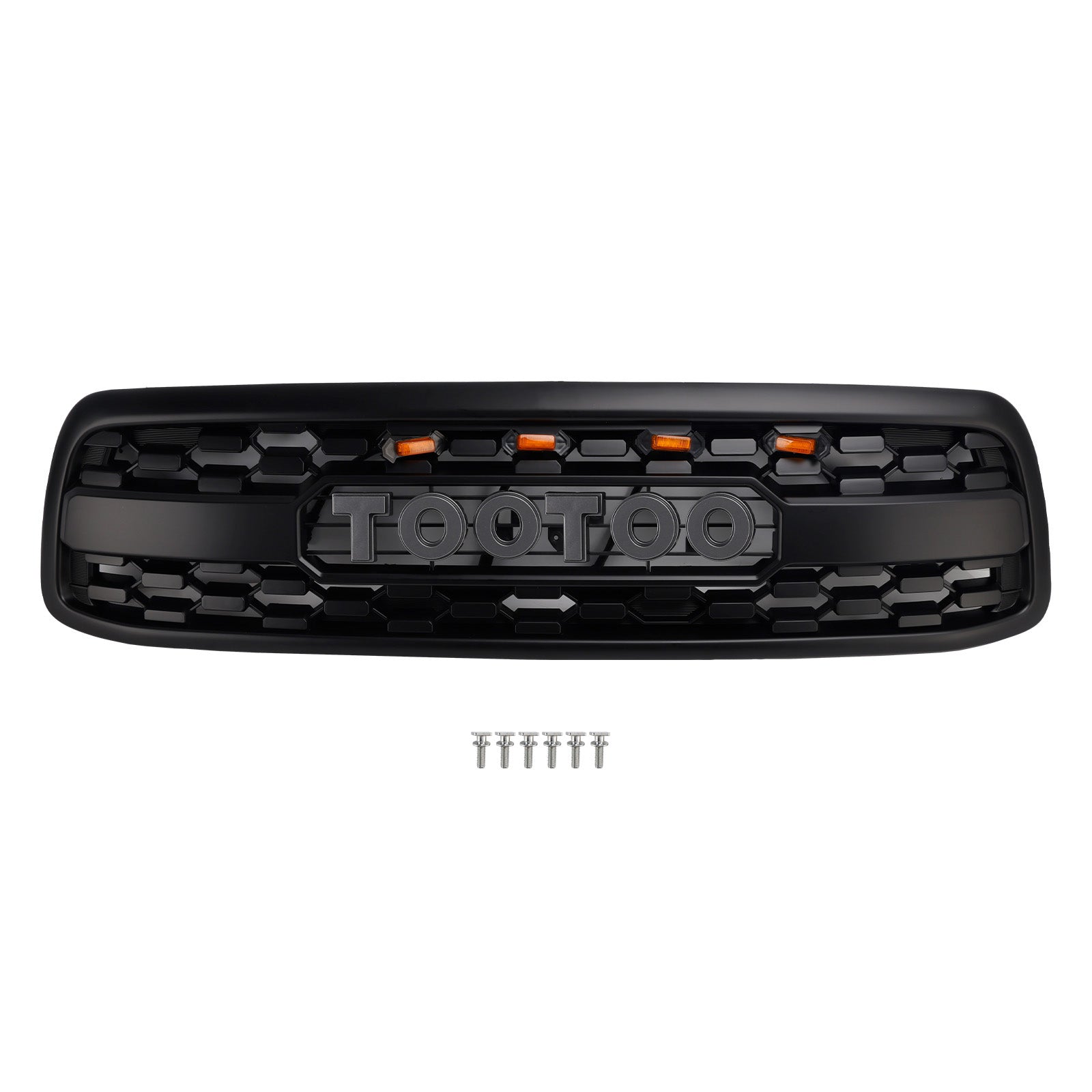 Matte Black Front Bumper Grill Grille Fit Toyota Tundra 2000-2002 W/LED