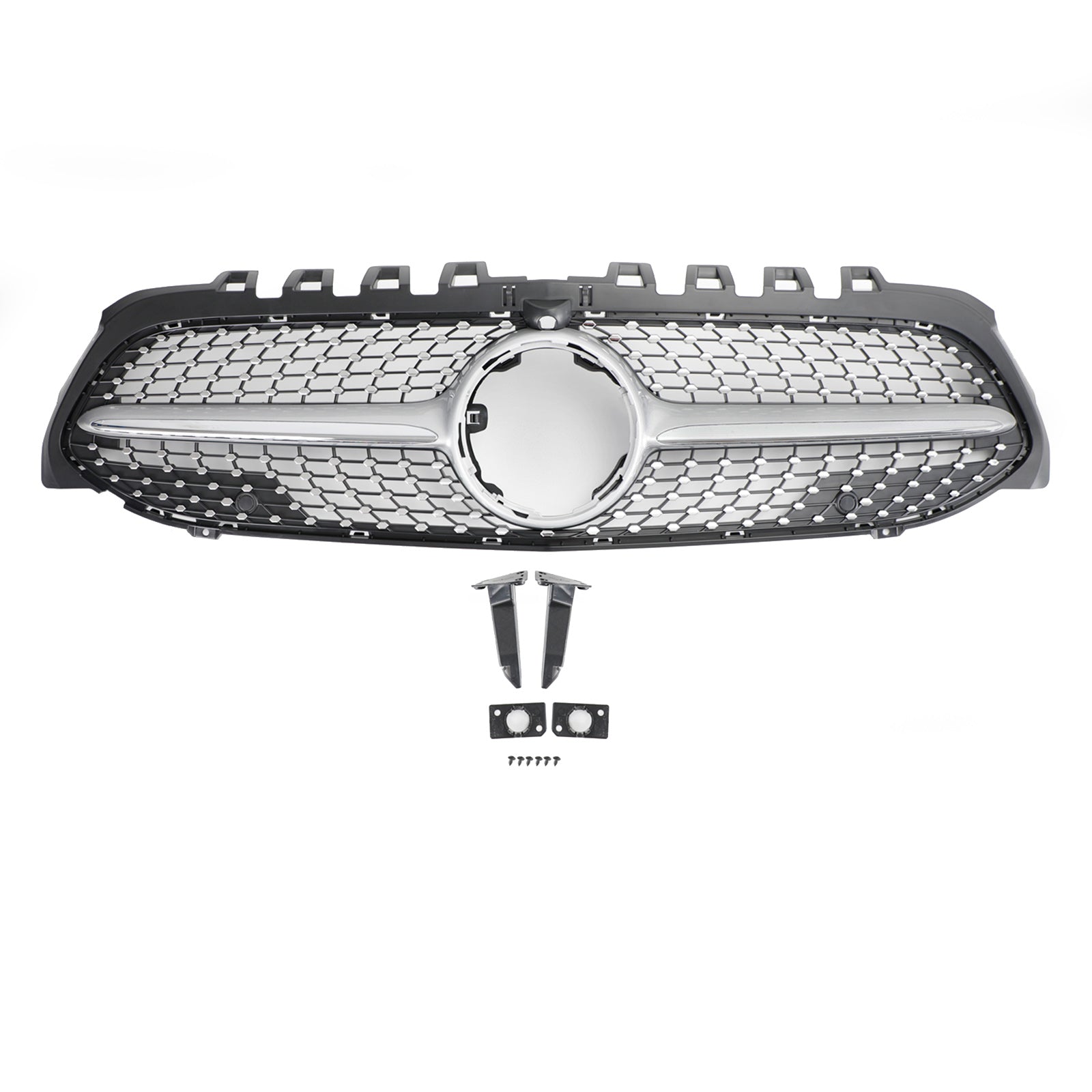 Benz A-Class W177 2019-2023 Diamond Front Bumper Grille Black/Chrome