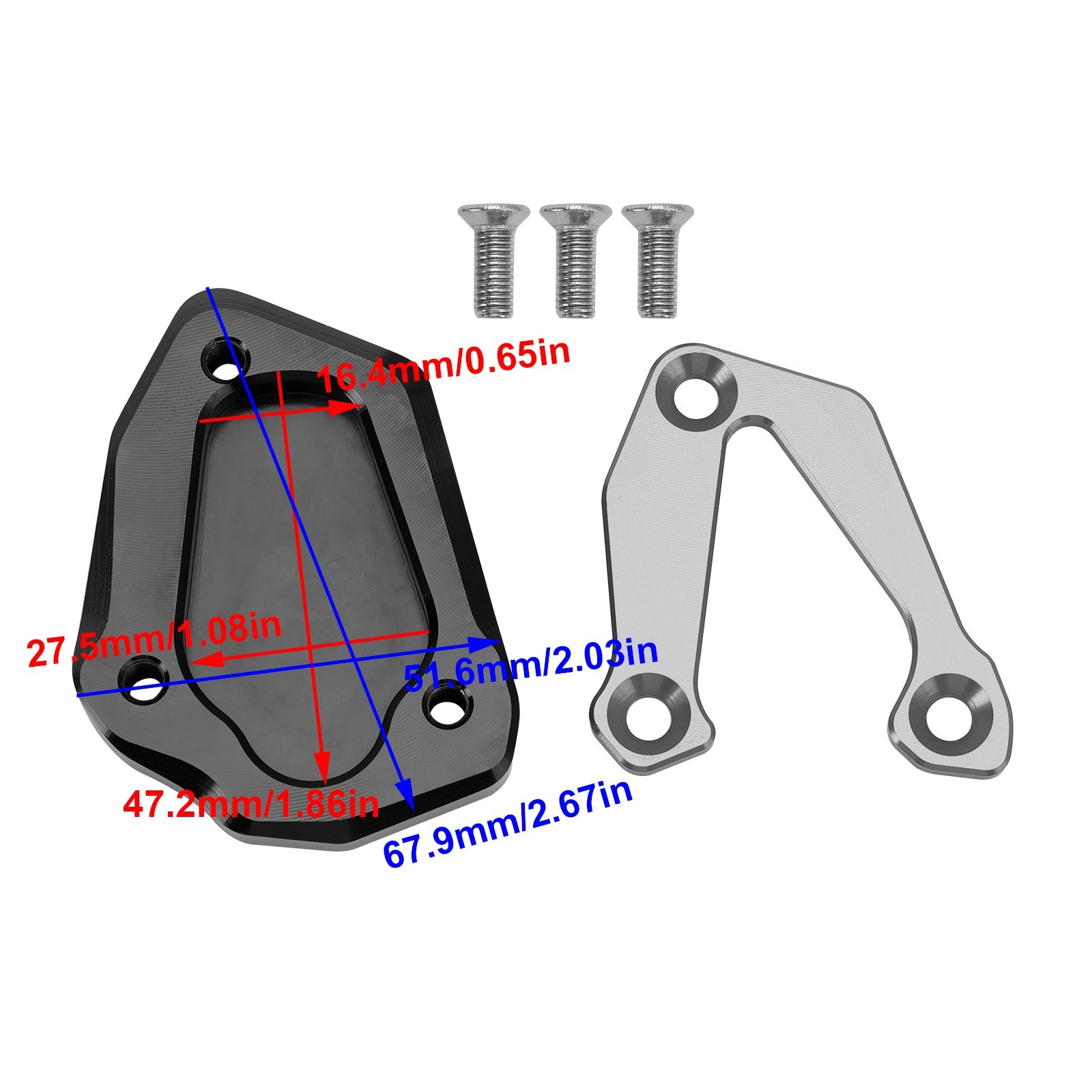 BMW S1000RR 2020+ Kickstand Enlarge Plate Pad