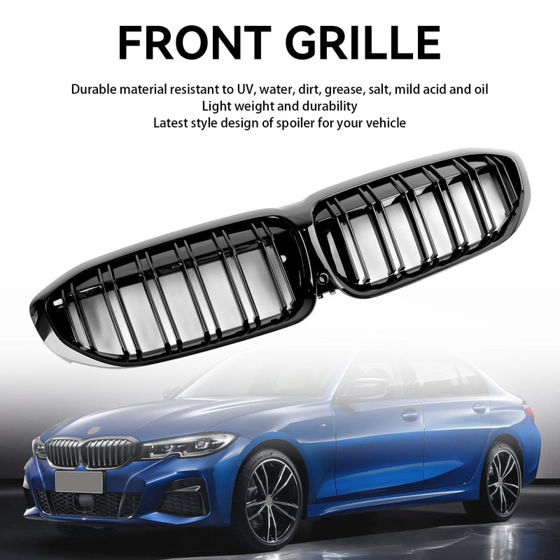 BMW 3 Series G20 2019-2022 شواية الكلى ذات الشرائح المزدوجة باللون الأسود 51138072085