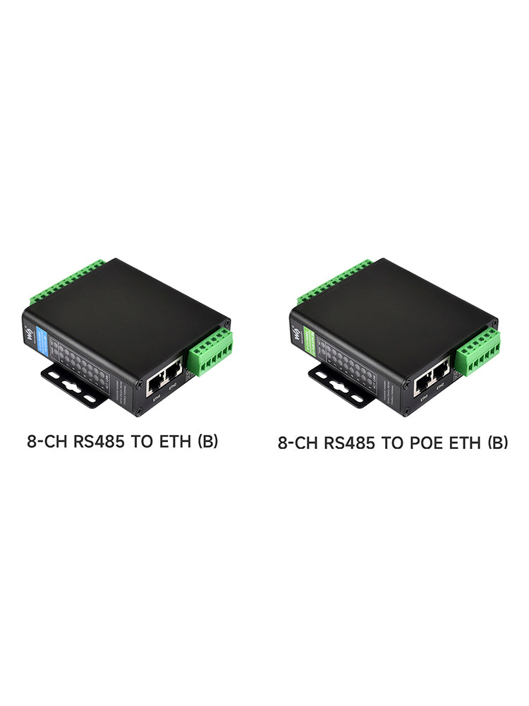 Industrial Isolated Serial Port Module Eight-Way RS485 to RJ45 Ethernet Gateway