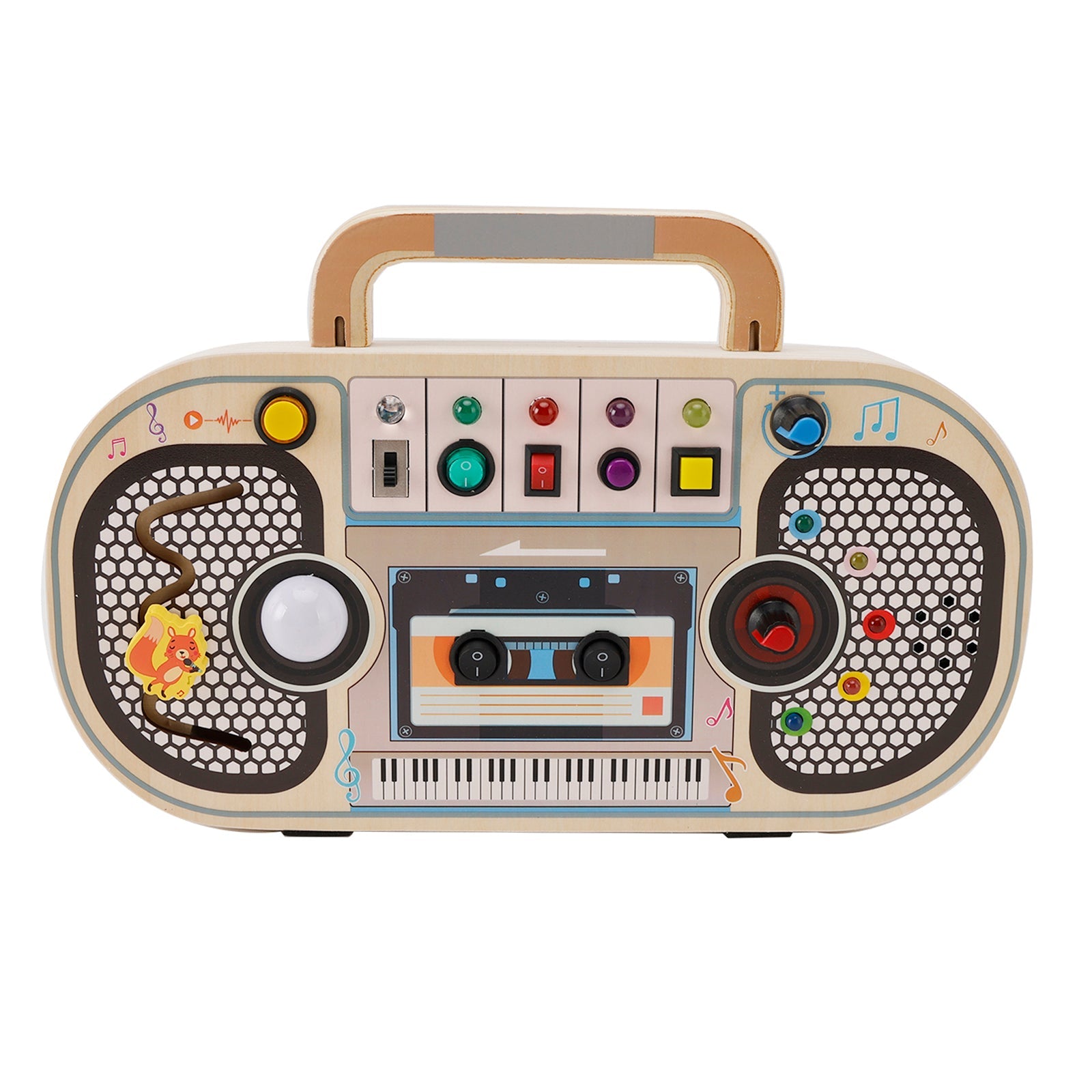 Busy Board LED Sensory Light Switch 5 Musical Toggle Switch Kid Montessori Toy