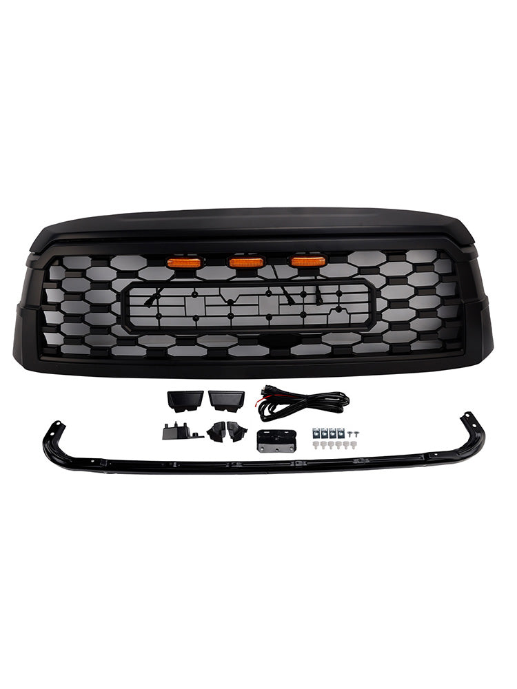 2019-2021 Toyota Sequoia W/ Led Light Black Front Bumper Grille Grill