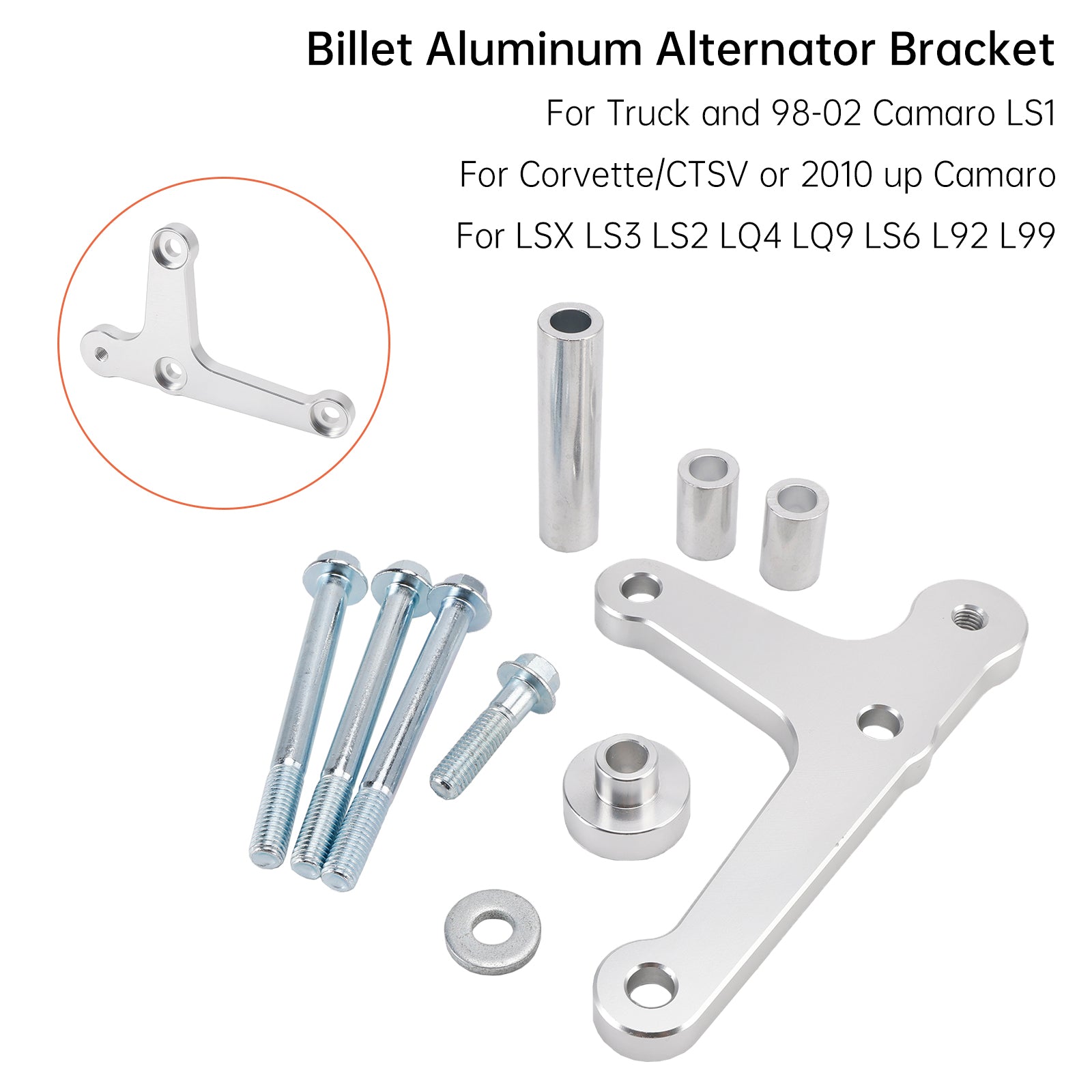 Billet Aluminum Alternator Bracket For 1998-2002 Camaro LS1 LSX LS3