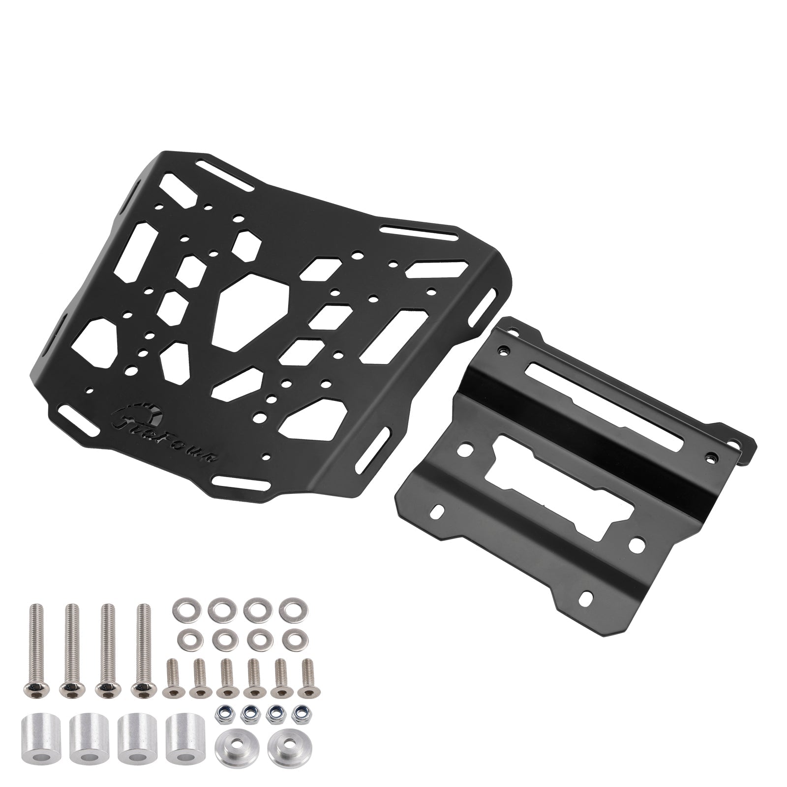 BLACK ALUMINUM TOP RACK CARRIER LUGGAGE PLATE FOR TIGER 850 SPORT 2021-2024