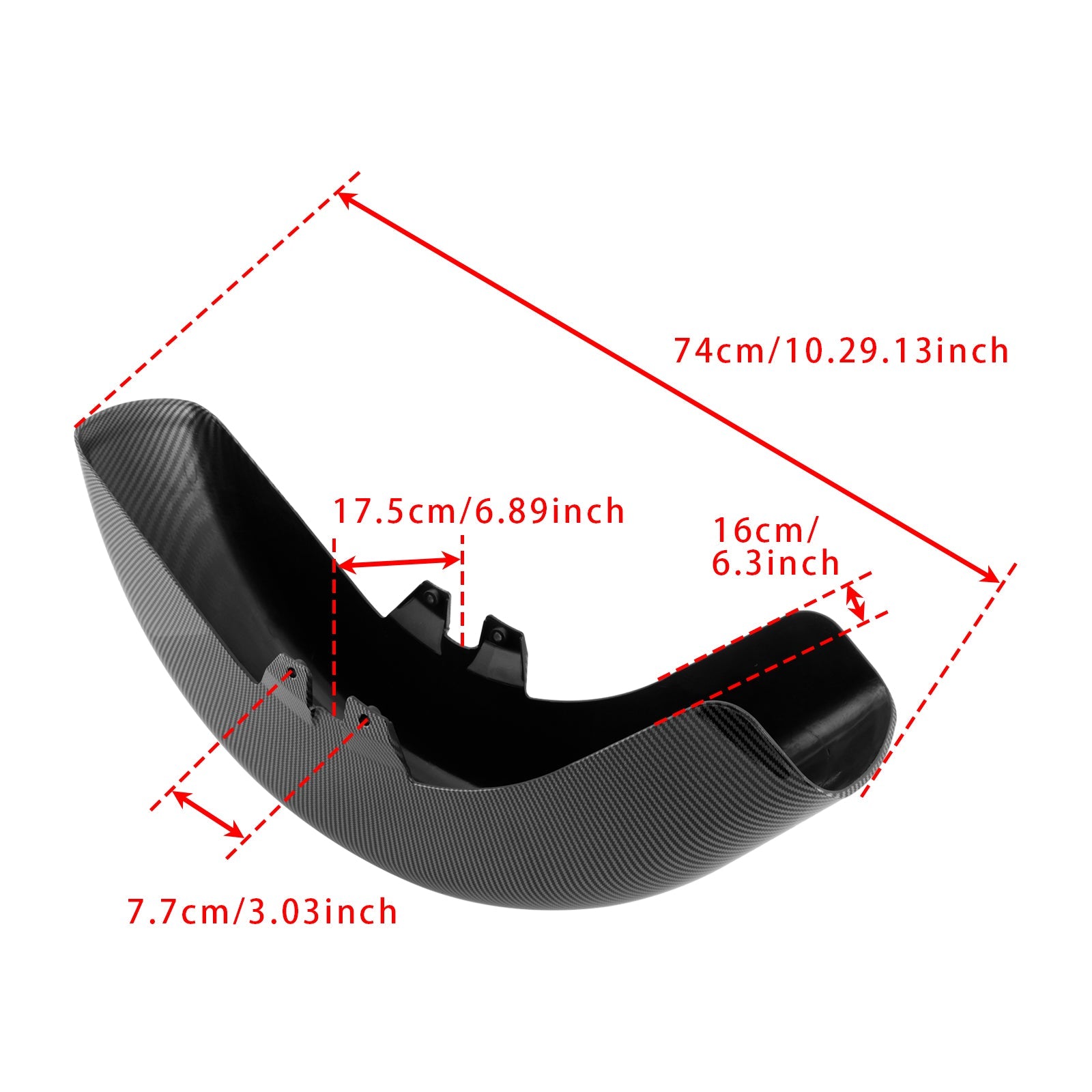 1989-2013  Harley-Davidson Touring Road King Street Glide ABS Black Front Fende