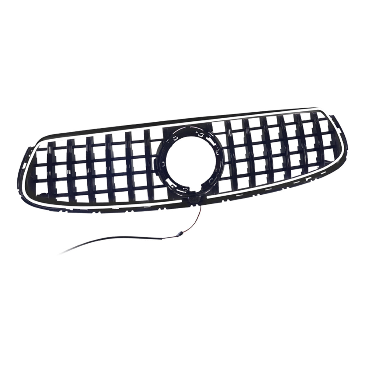 GT-Style Front Bumper Grille Fit Mercedes-Benz X253 GLC250 GLC300 2020-2022