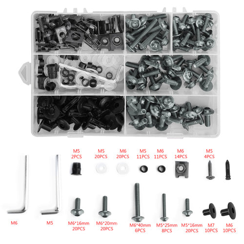 Complete Fairing Bolts Screws Bodywork Kit For Yamaha Ducati Honda Kawasaki Generic