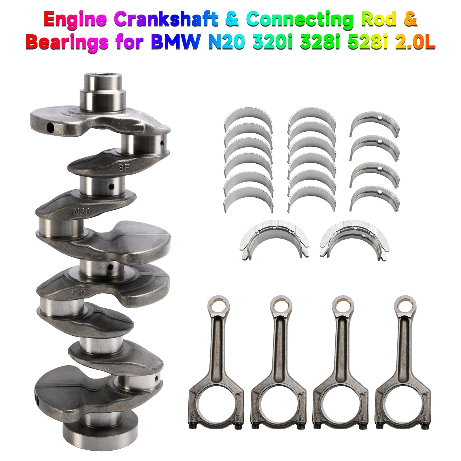 Engine Crankshaft & Connecting Rod & Bearings for BMW N20 320i 328i 528i 2.0L