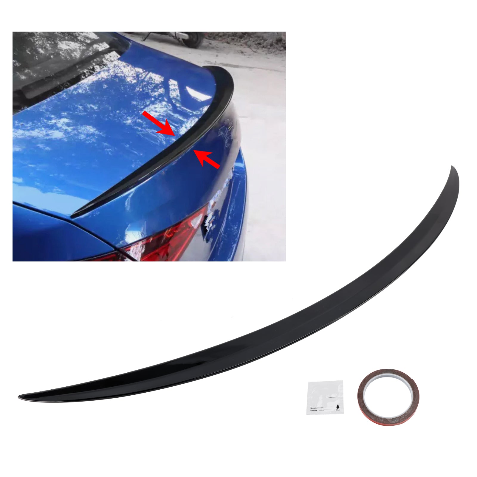 Gloss Black Rear Spoiler For Mercedes-Benz C-Class W206 2021-2024 C63 Style