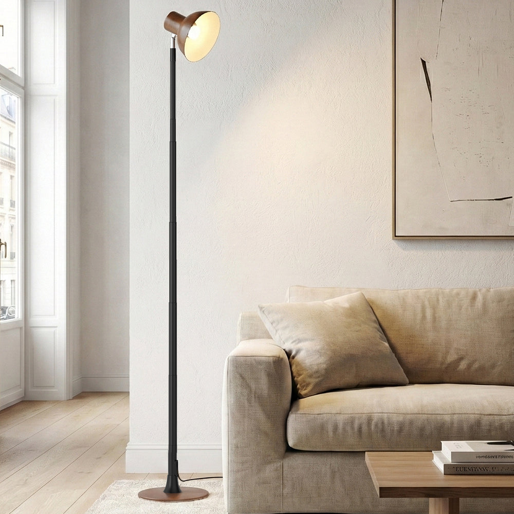 Dimmable for Living Room/Office-Walnut/Black Adjustable LED Floor & Table Lamp 3 Colors