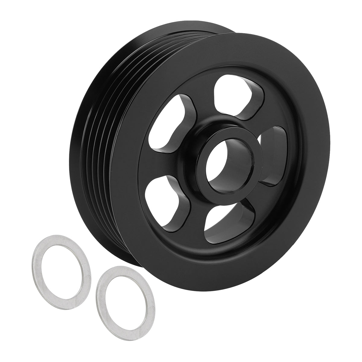 3" OD Overdrive Alternator Pulley 6 Rib Billet Aluminum For LS1 LS2 LS3 LS6
