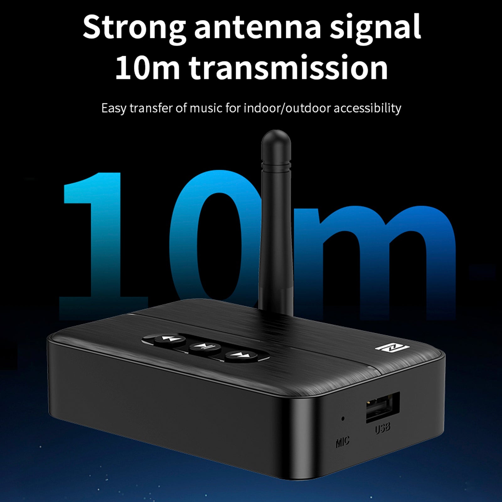 NFC Bluetooth 5.4 Audio Receiver AUX/RCA Amplifier USB Flash Drive to Play Music