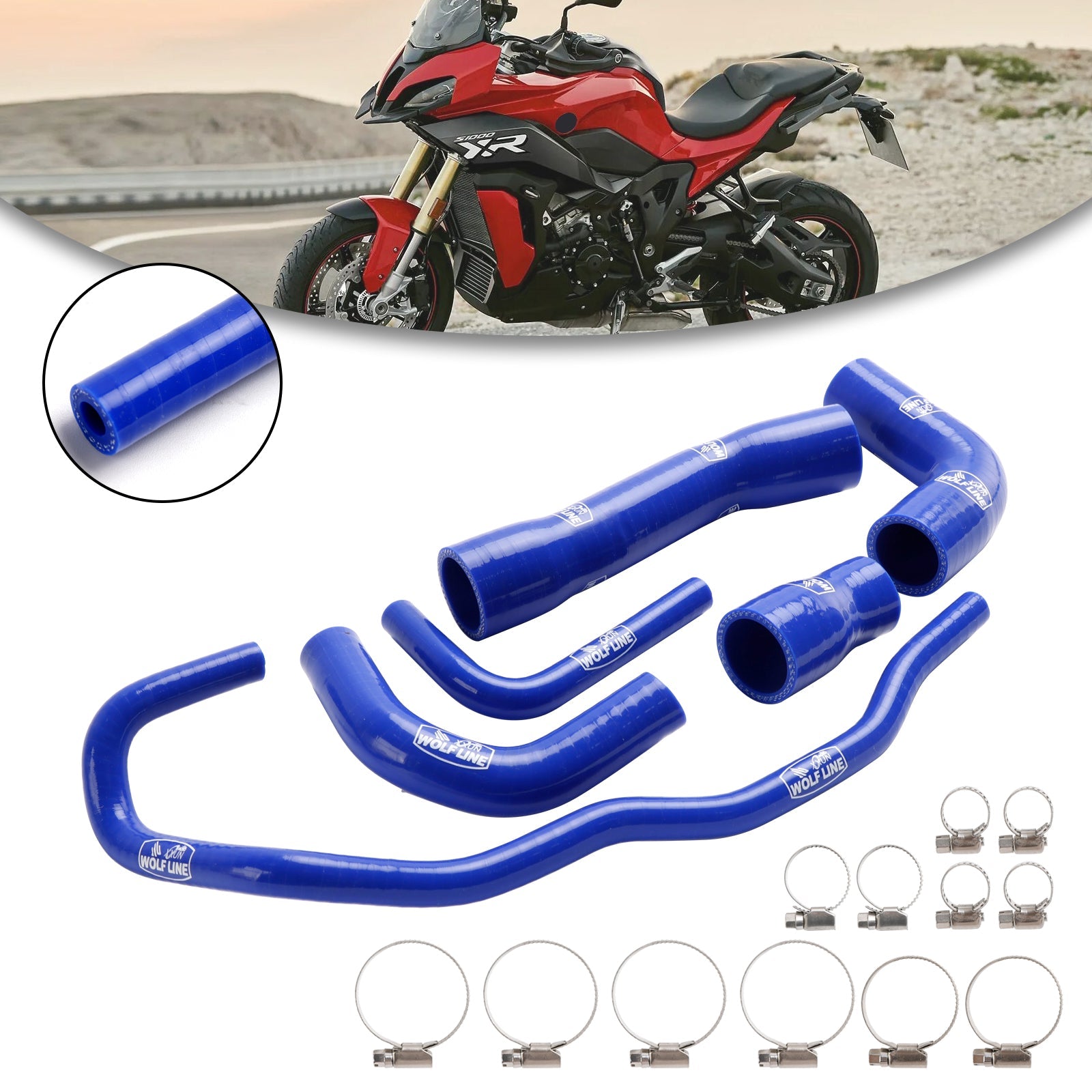 Silicone Radiator coolant Hose kit For BMW S1000XR 2021-2024