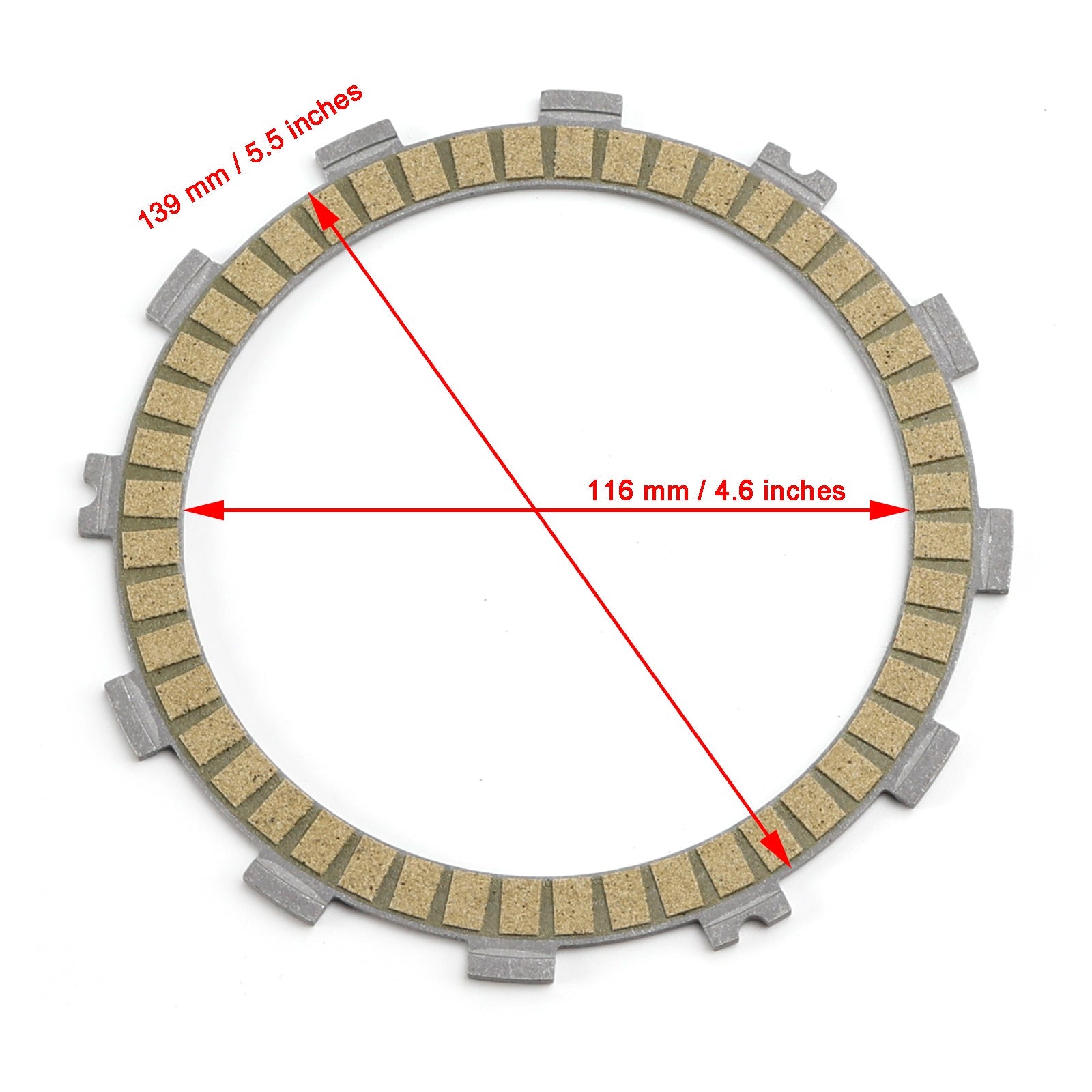 Clutch Friction Plate Kit for Kawasaki EX250 Ninja 250 2008-2012 13088-0038