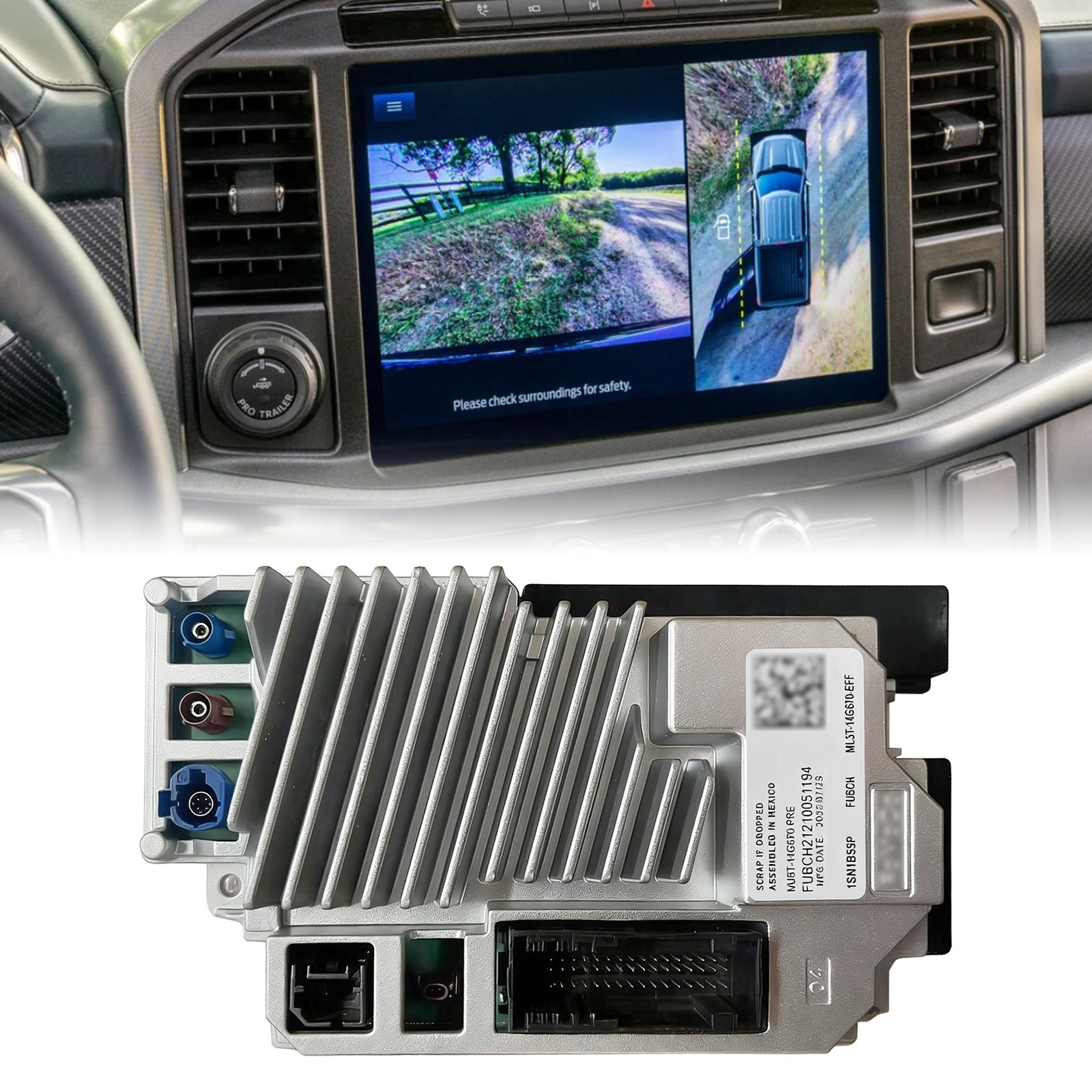 SYNC4 APIM VIN Programmed w/ GPS Navigation for Ford 2021-23 12-Inch Display