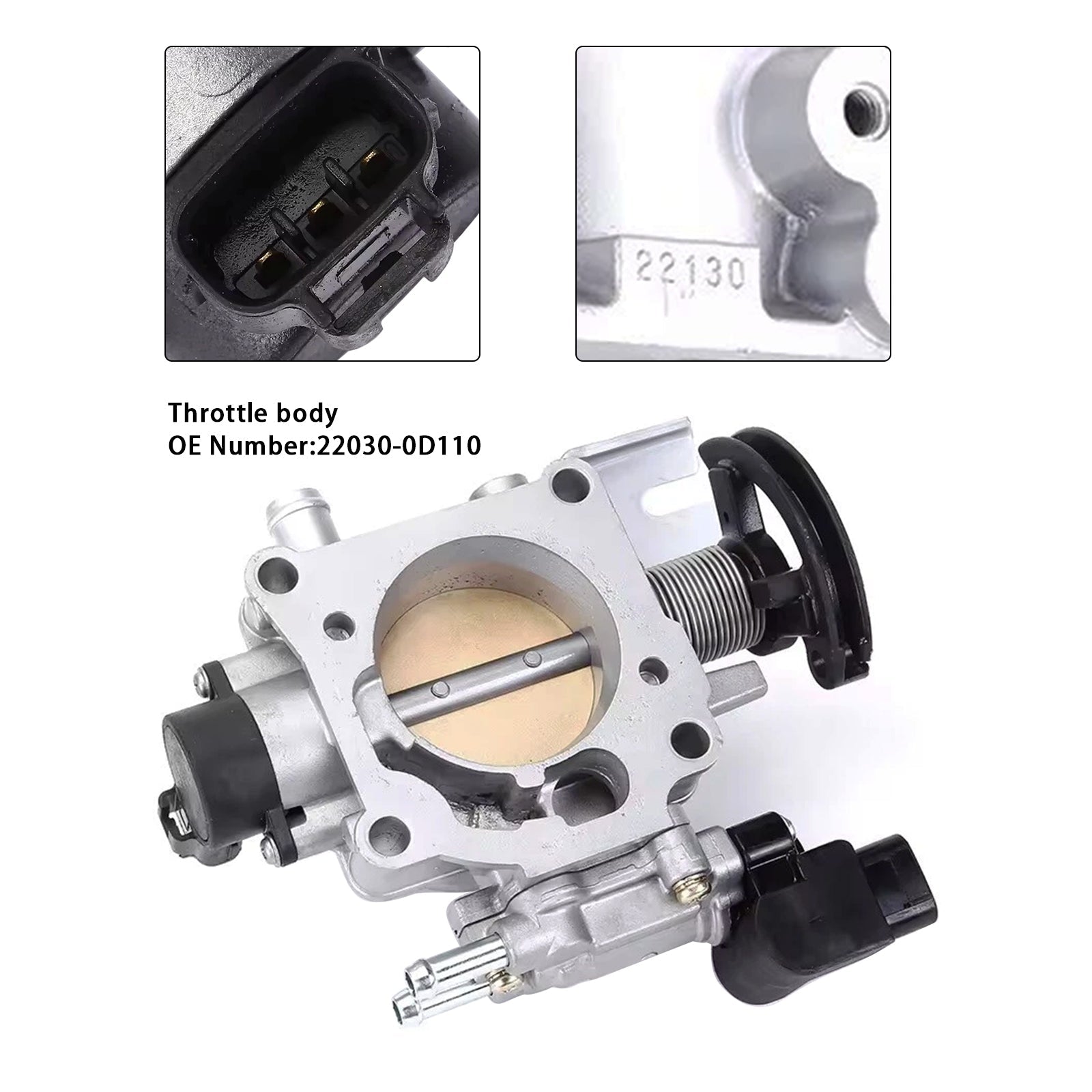 2005 Toyota Corolla A/T 2WD Sedan CE Throttle Body Assembly 22030-0D110