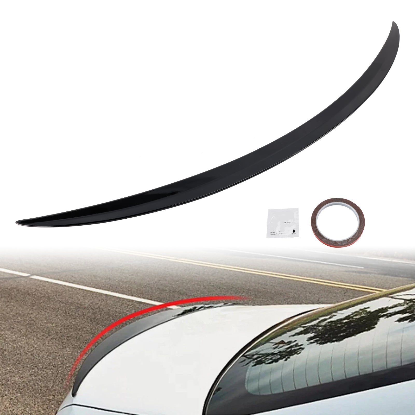 Gloss Black Rear Spoiler For Mercedes-Benz C-Class W206 2021-2024 C63 Style