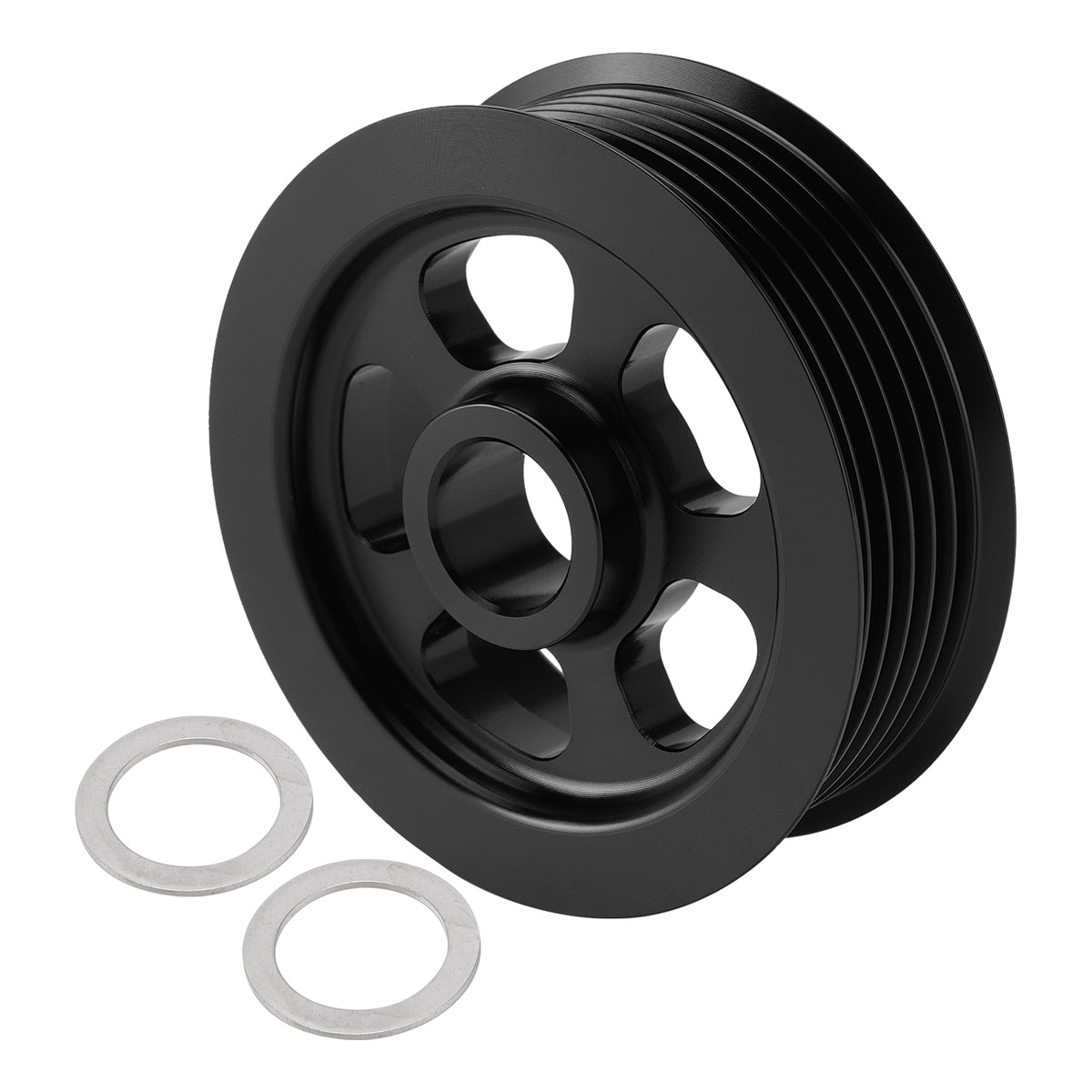 3" OD Overdrive Alternator Pulley 6 Rib Billet Aluminum For LS1 LS2 LS3 LS6