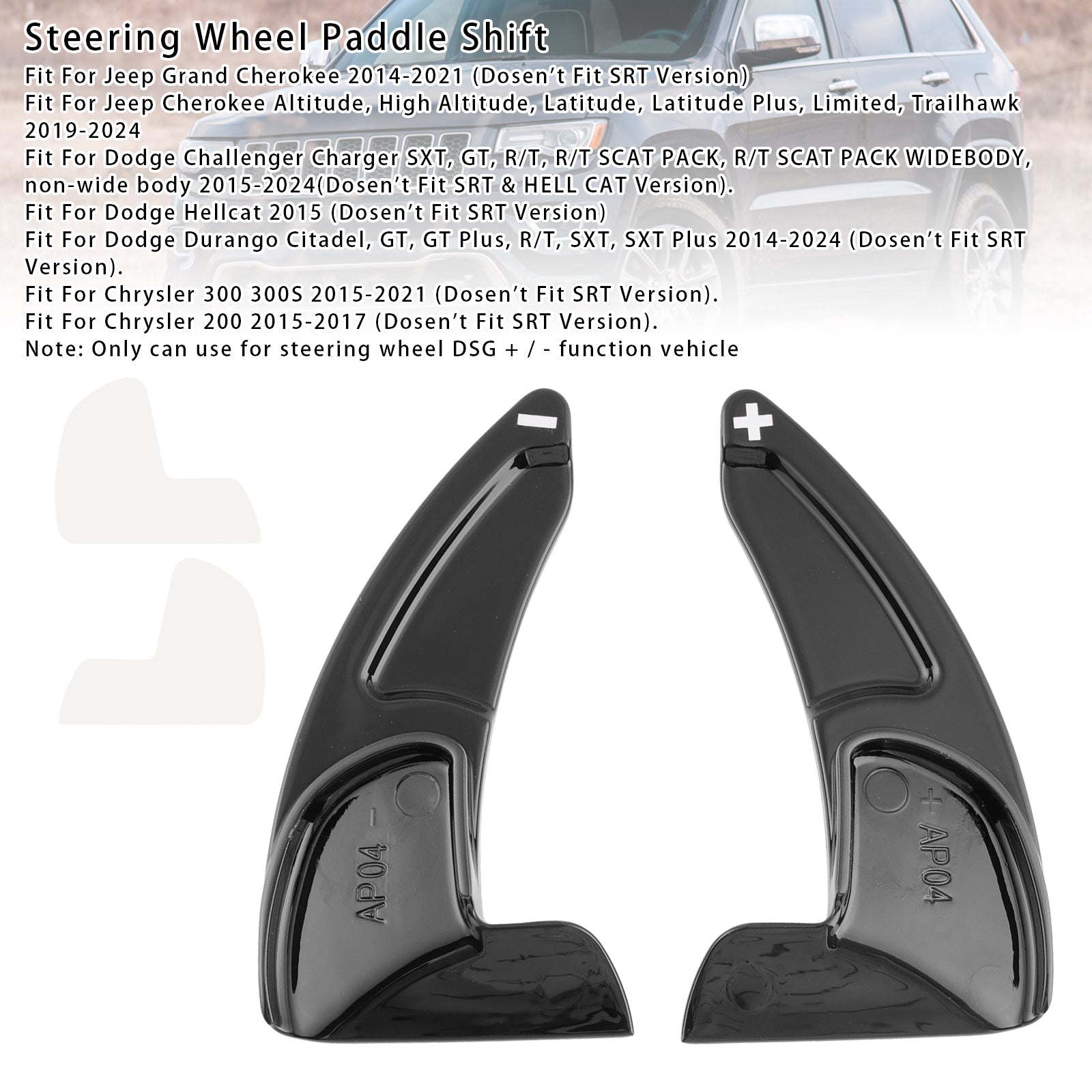 Steering Wheel Paddle Shifter Extensions For Jeep Grand Cherokee 2014-2021