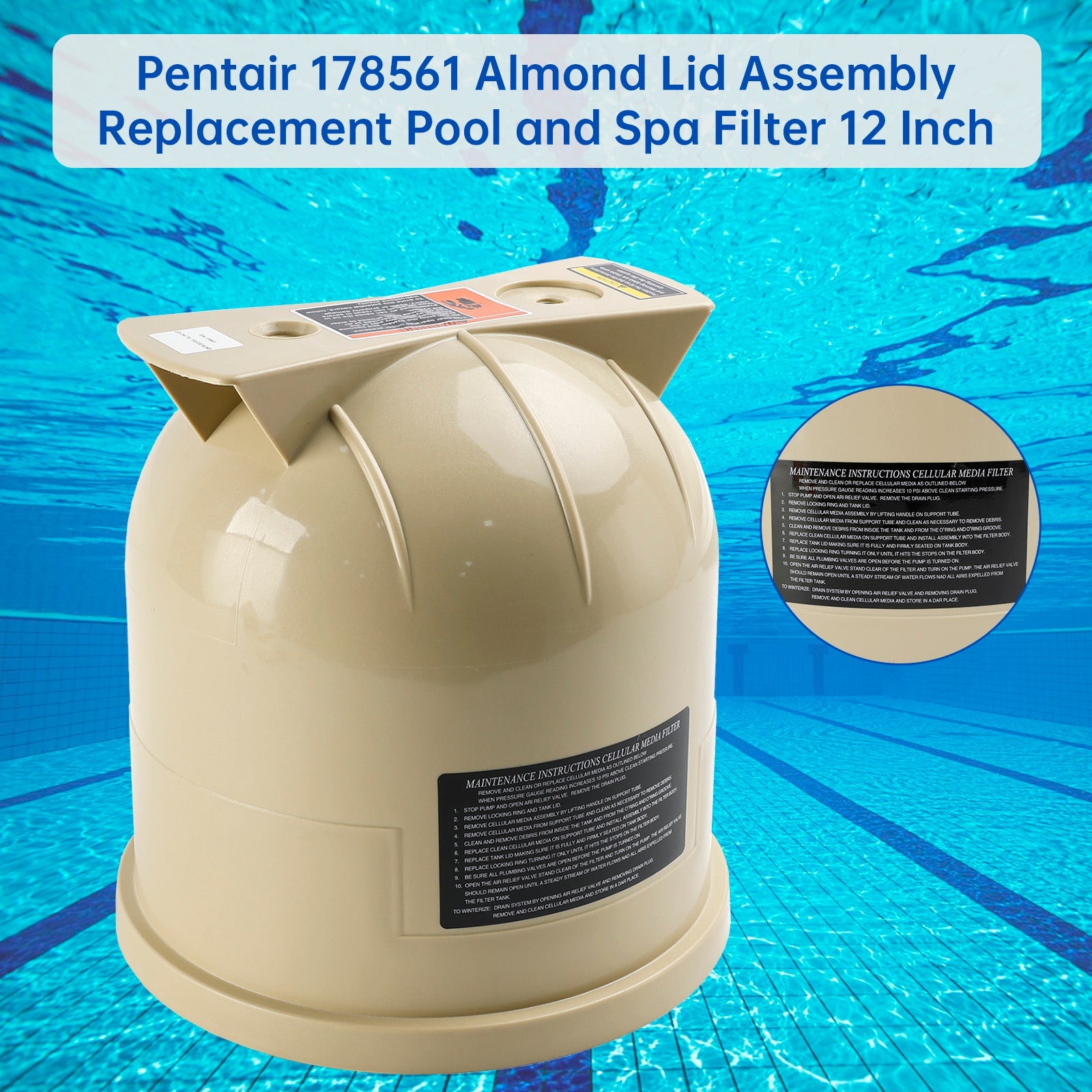 Predator Pool and Spa Cartridge Filters 178561 Lid Assembly For Clean & Clear