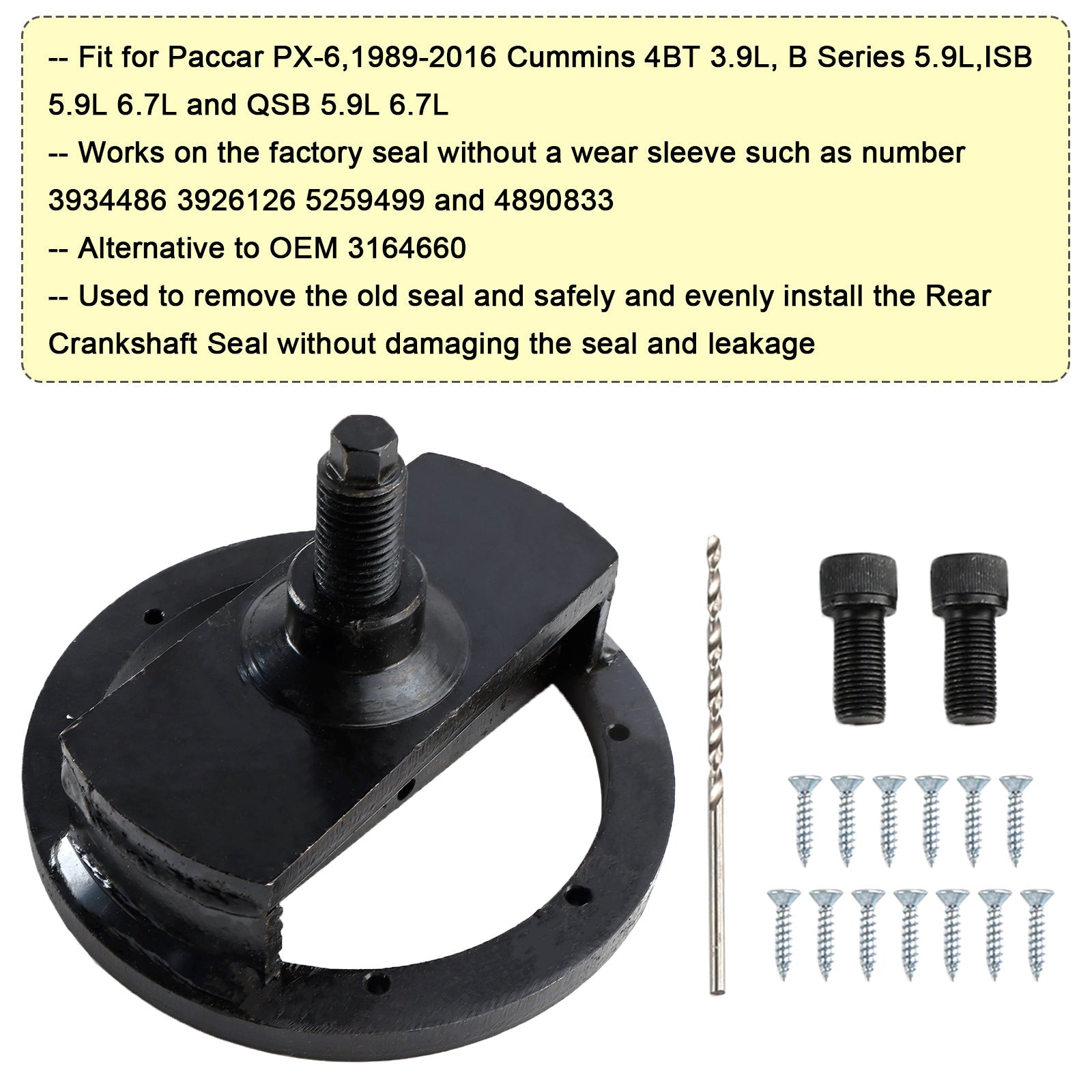 Front+Rear Crankshaft Seal Remover & Installer Tool for Cummins 3.9L 5.9L 6.7L