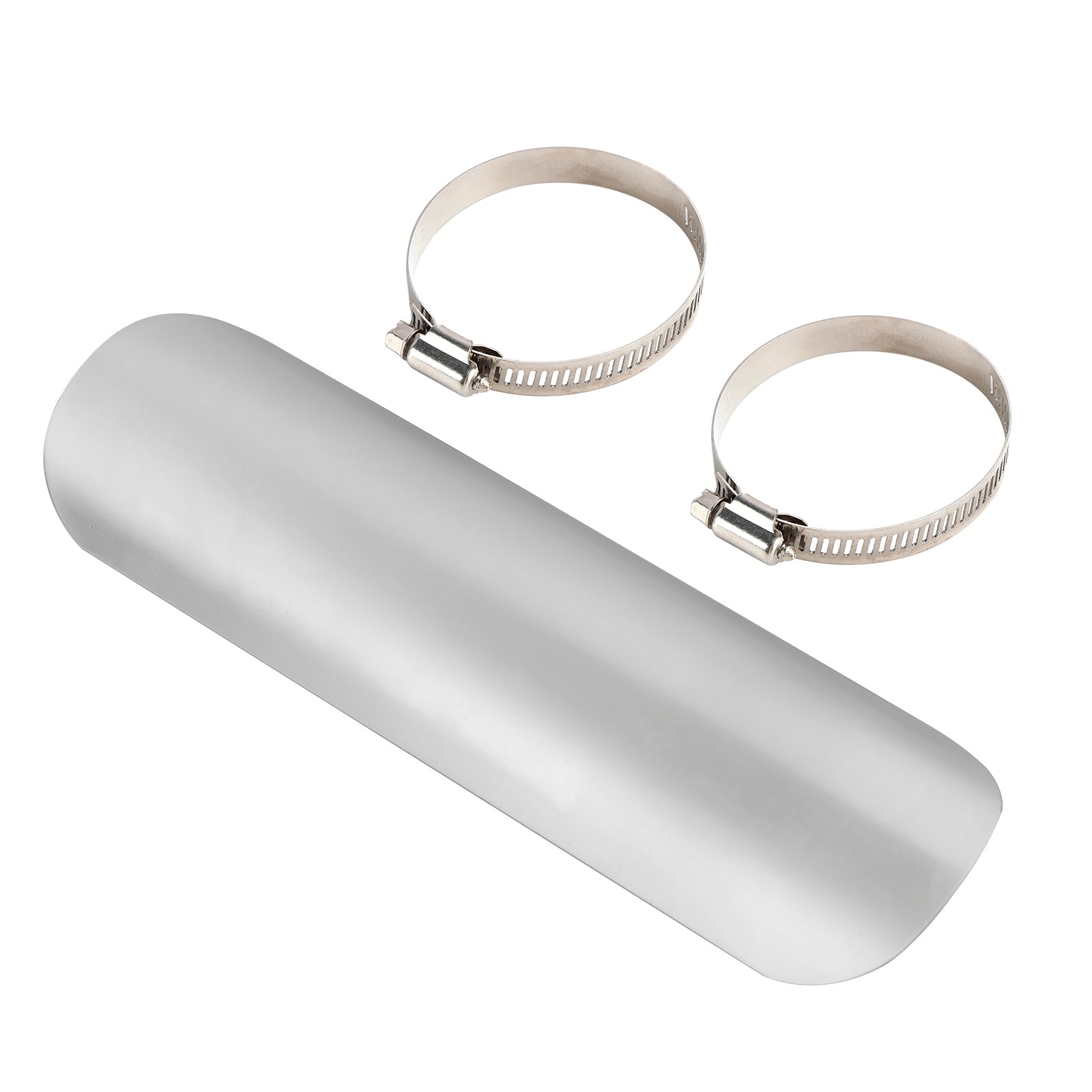 Steel Exhaust Muffler Pipe Heat Deflector Cover Chromeb For Motorcycle Scooter BlackD