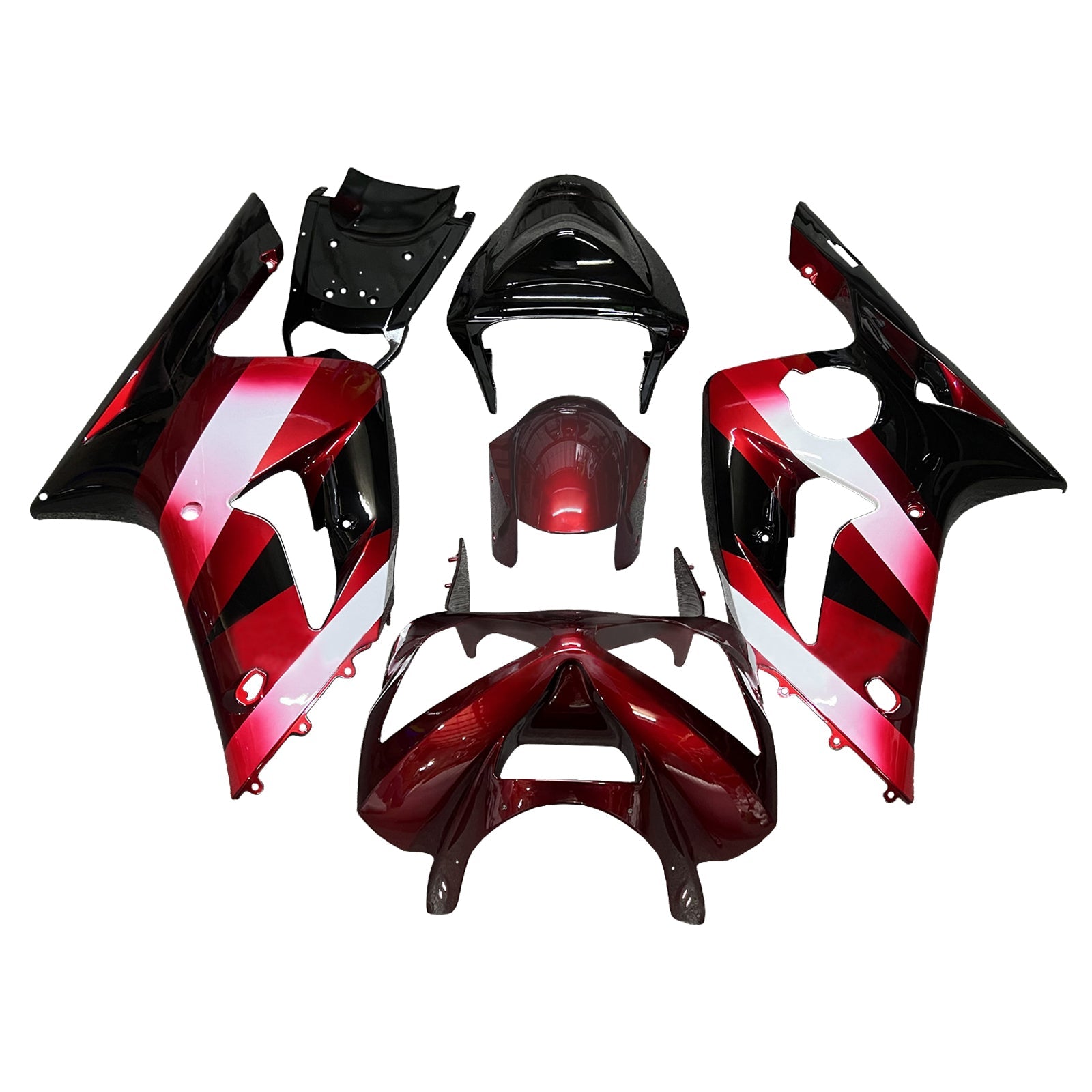 Injection Fairing Kit Bodywork Plastic ABS fit For Kawasaki ZX6R 636 2003-2004