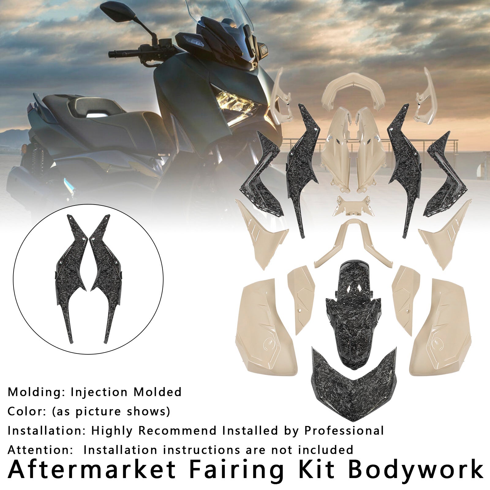 2023-2024 Yamaha X-MAX 300 XMAX Injection Bodywork Fairing Kit