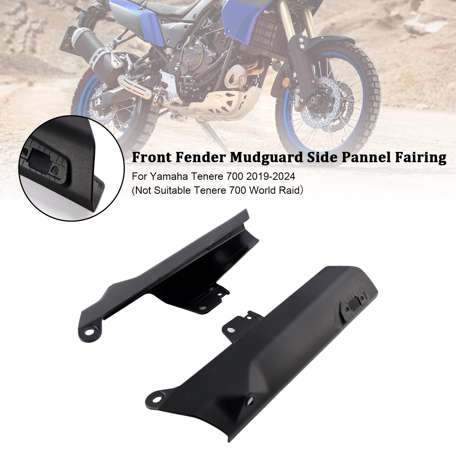 Front Fender Side Panel Protector Fairing For Yamaha Tenere 700 2019-2024