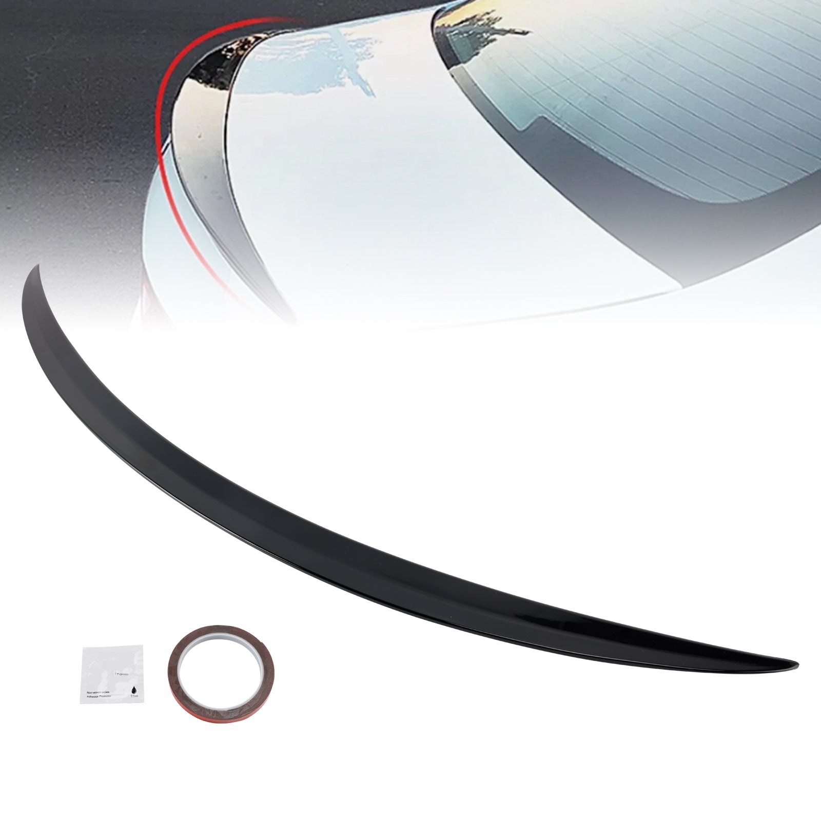 Gloss Black Rear Spoiler For Mercedes-Benz C-Class W206 2021-2024 C63 Style