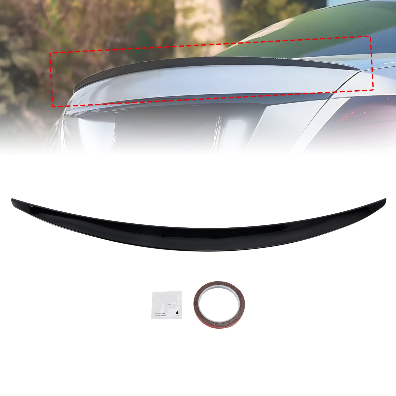 Gloss Black Rear Spoiler For Mercedes-Benz E-Class W213 16-23 E63 Style