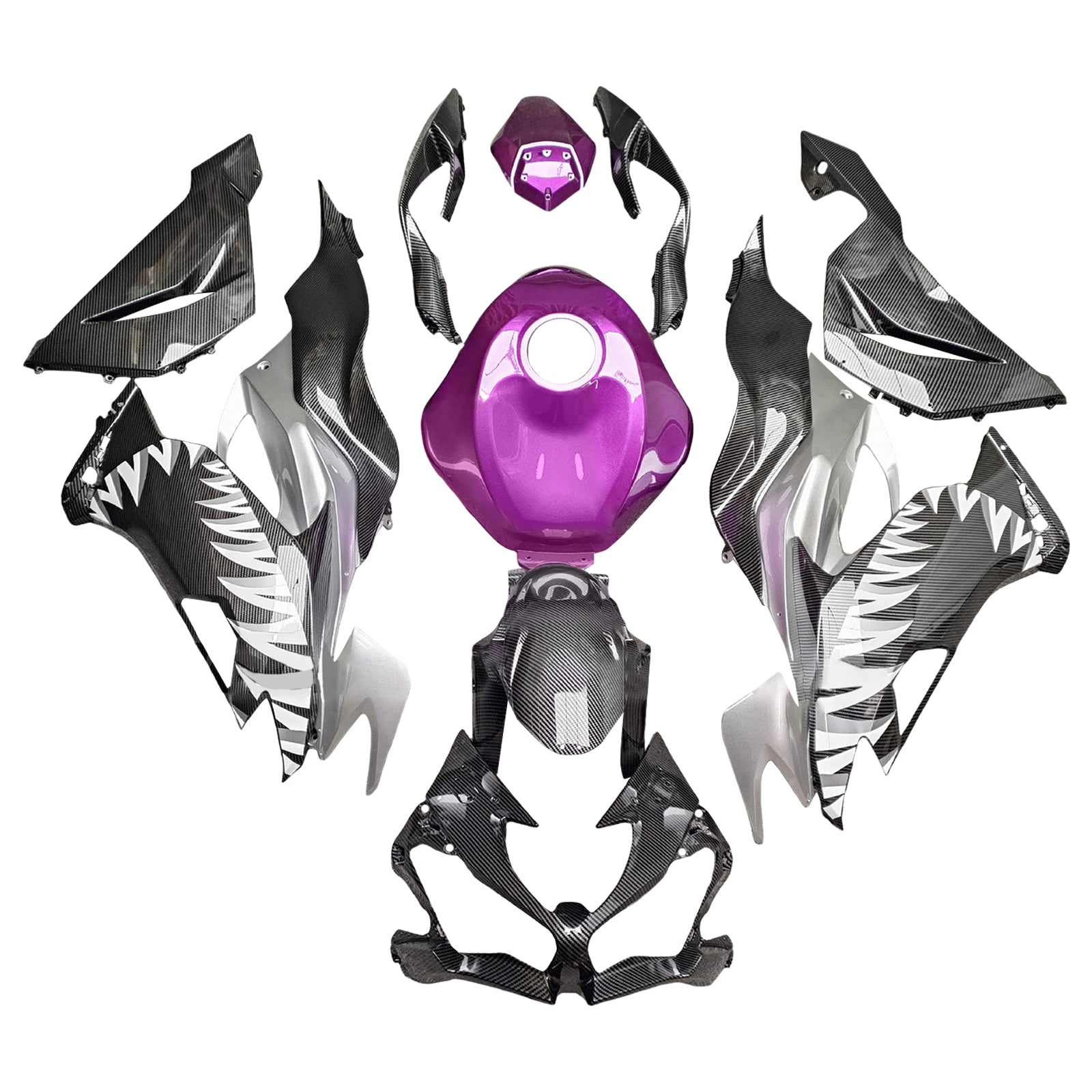 Injection Fairing Kit Bodywork Plastic ABS fit For Kawasaki ZX6R 2019-2023