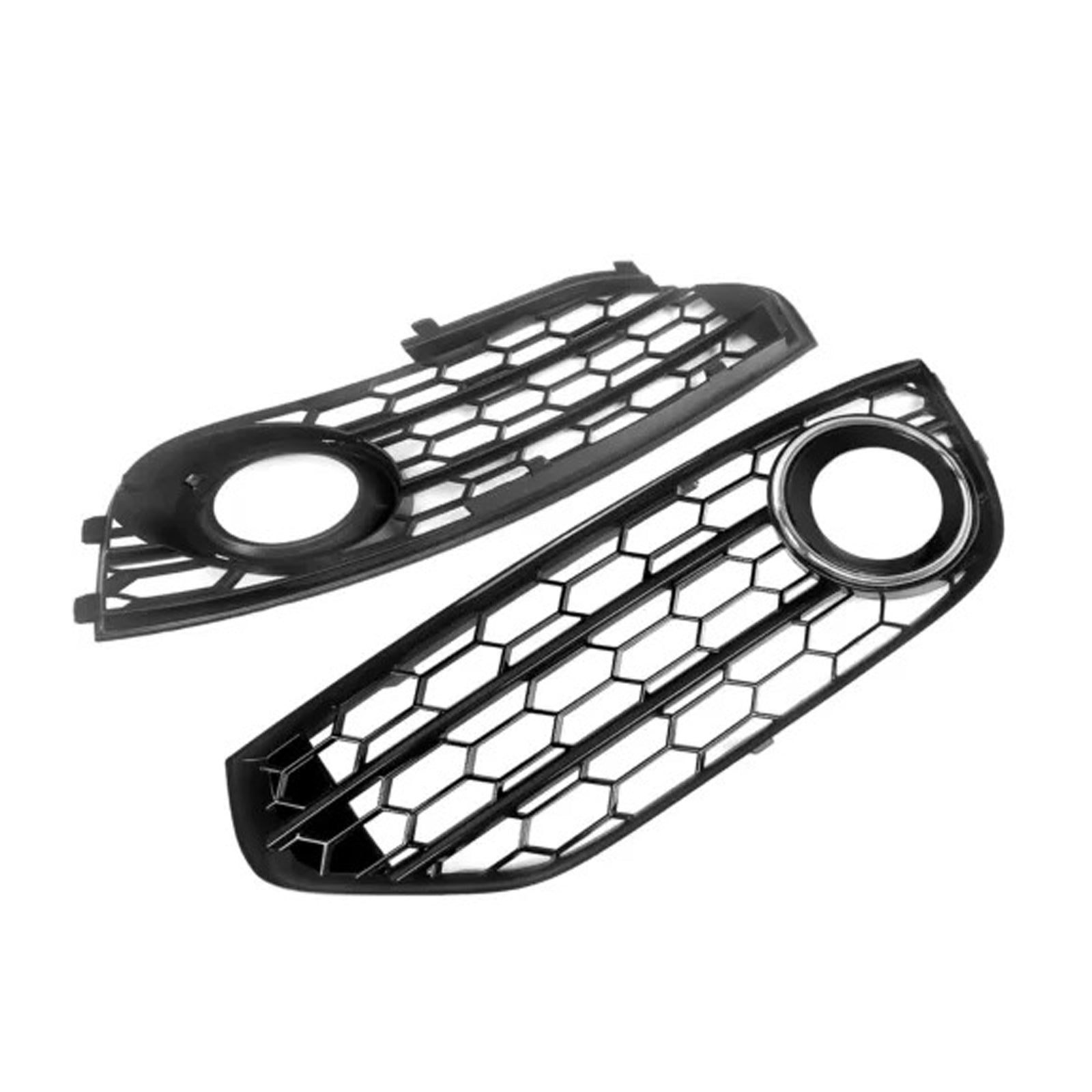 2010-2015 Audi A4 Allroad B8 Front Bumper Honeycomb Fog Grille Cover Chrome
