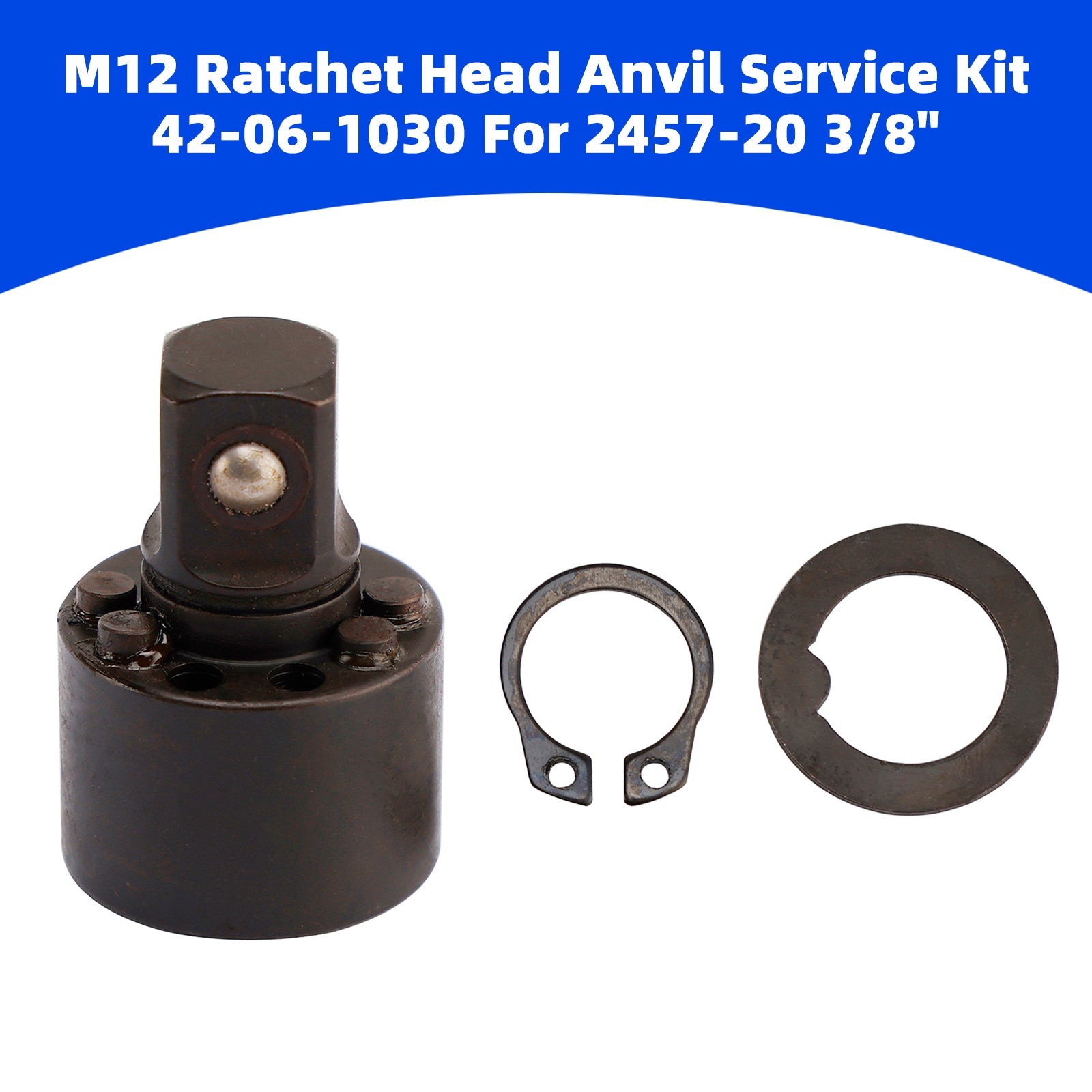 For Milwaukee 42-06-1030 3/8" M12 Ratchet Head Anvil Service Kit For 2457-20