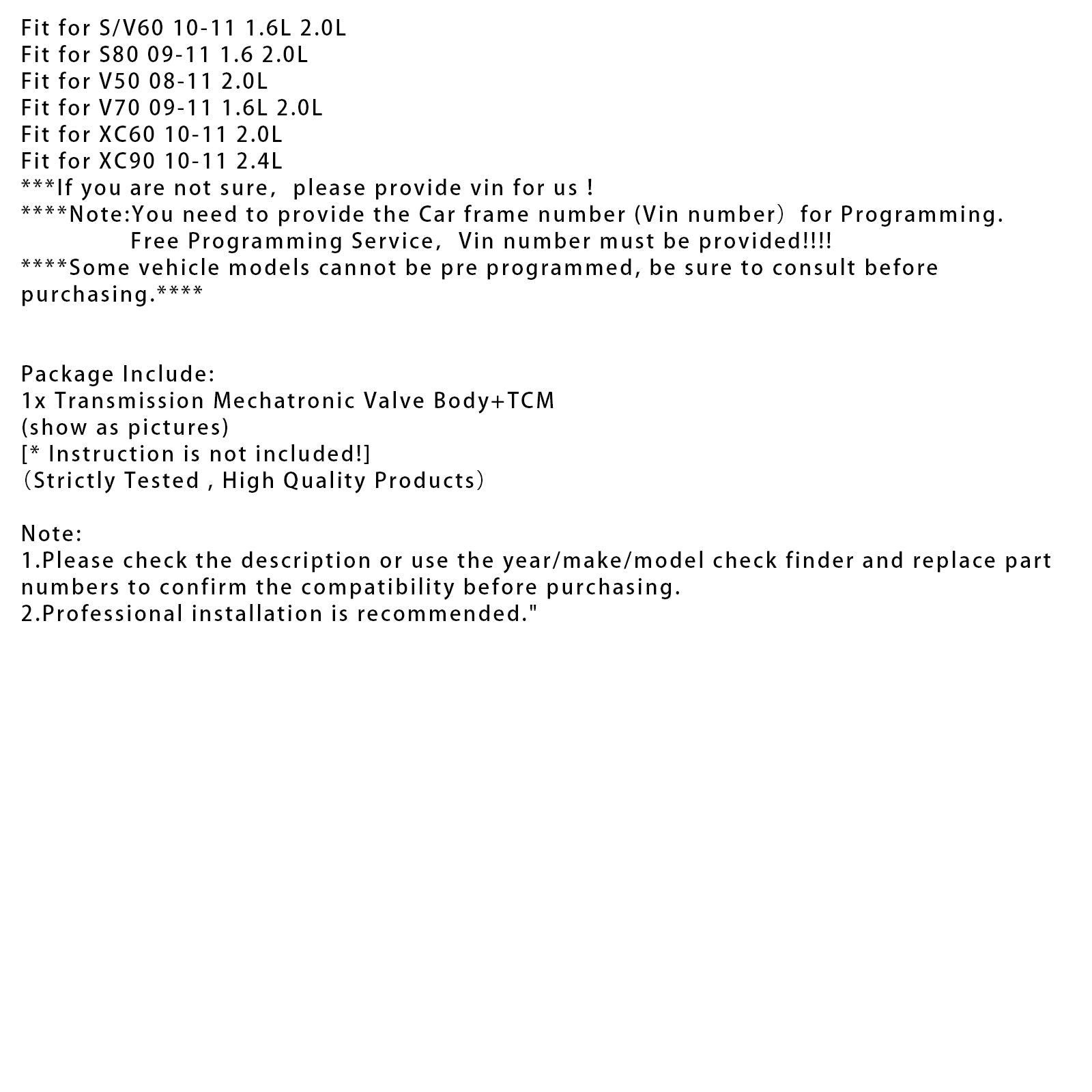6DCT450 MPS6 7M5R-7H035-AD Transmission Mechatronic Valve Body+TCM For Ford Volvo
