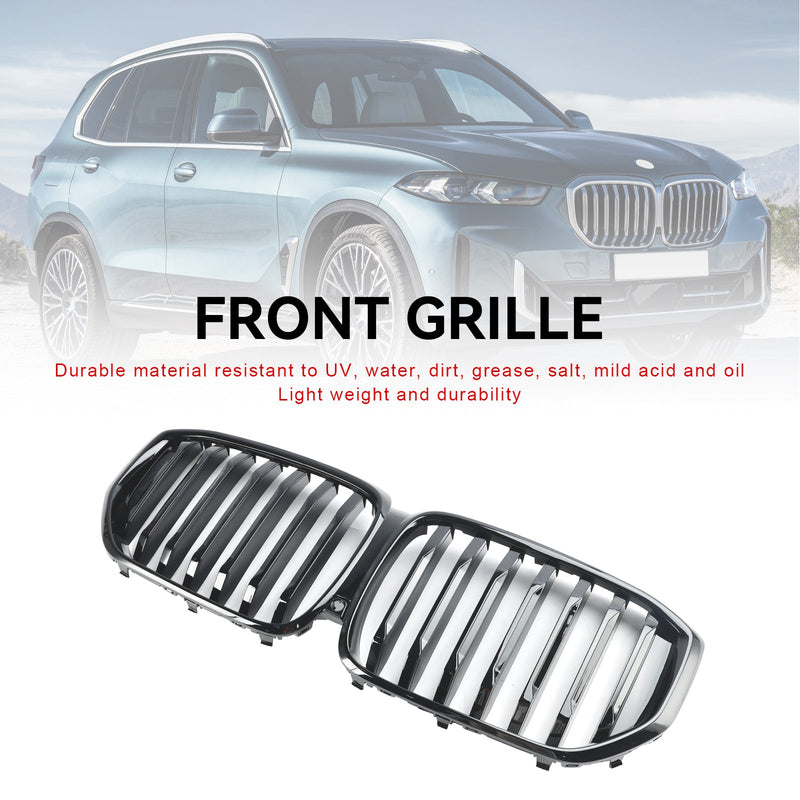 BMW G05 LCI X5 2024+ Single Line Gloss Black Front Bumper Grille Grill