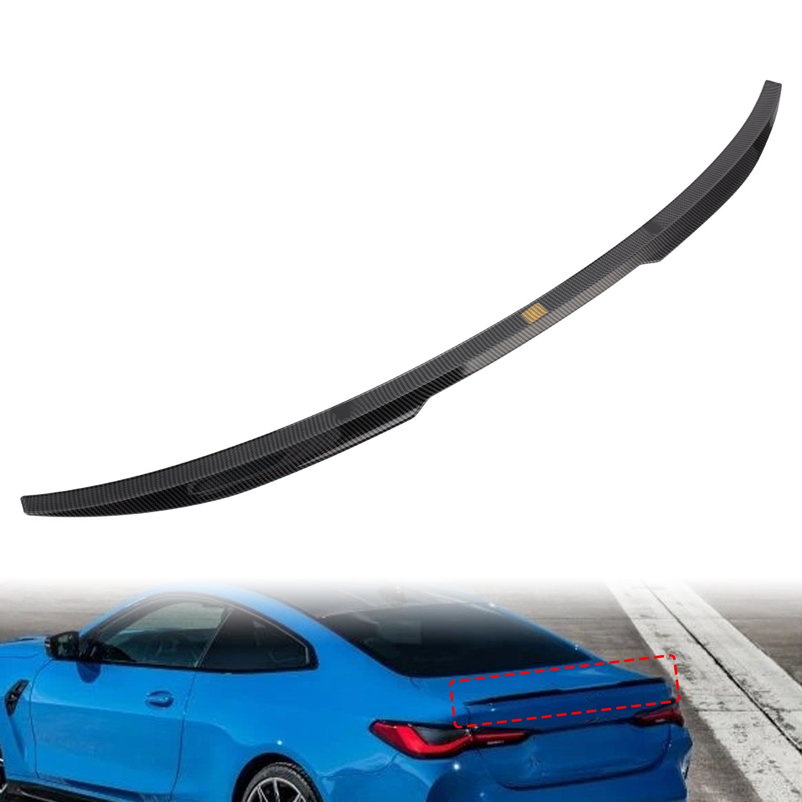 2020-ON BMW 4 Series G82 M4 Coupe Model Carbon Fiber Look Rear Spoiler