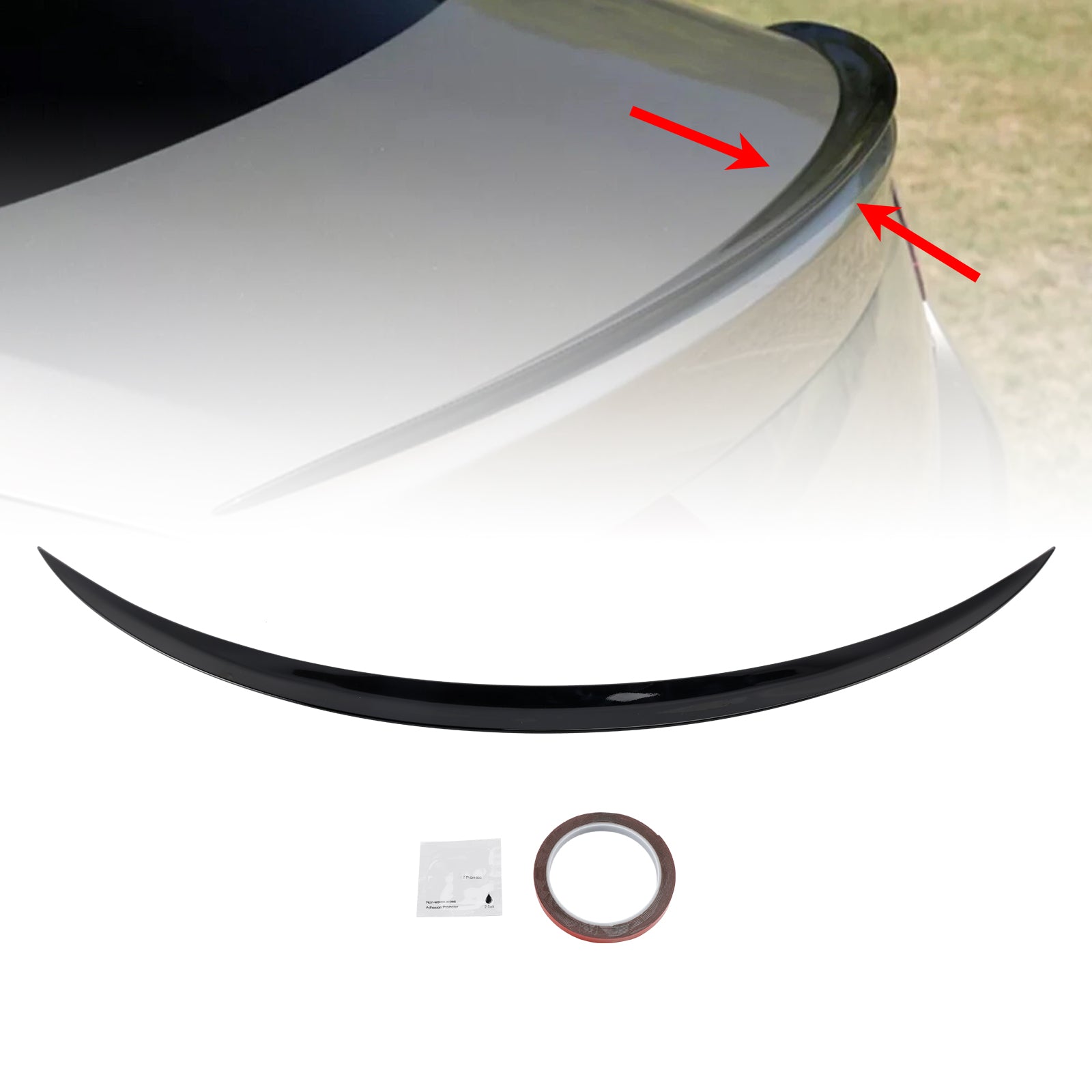 Gloss Black Rear Spoiler For Mercedes-Benz E-Class C238 W213 Coupe 16+ E63 Style