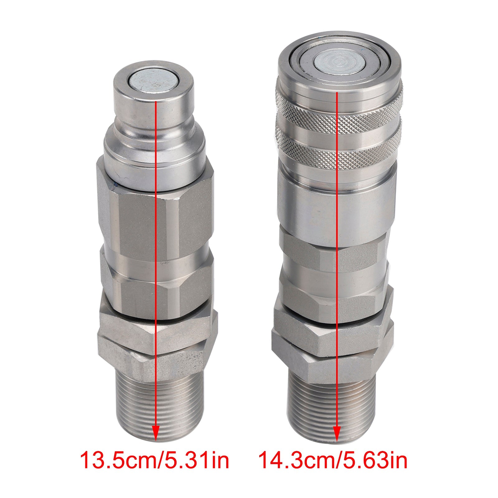 Hydraulic Flat Face Coupler Kit KV14216 AT312470 For John Deere 250 315 326D