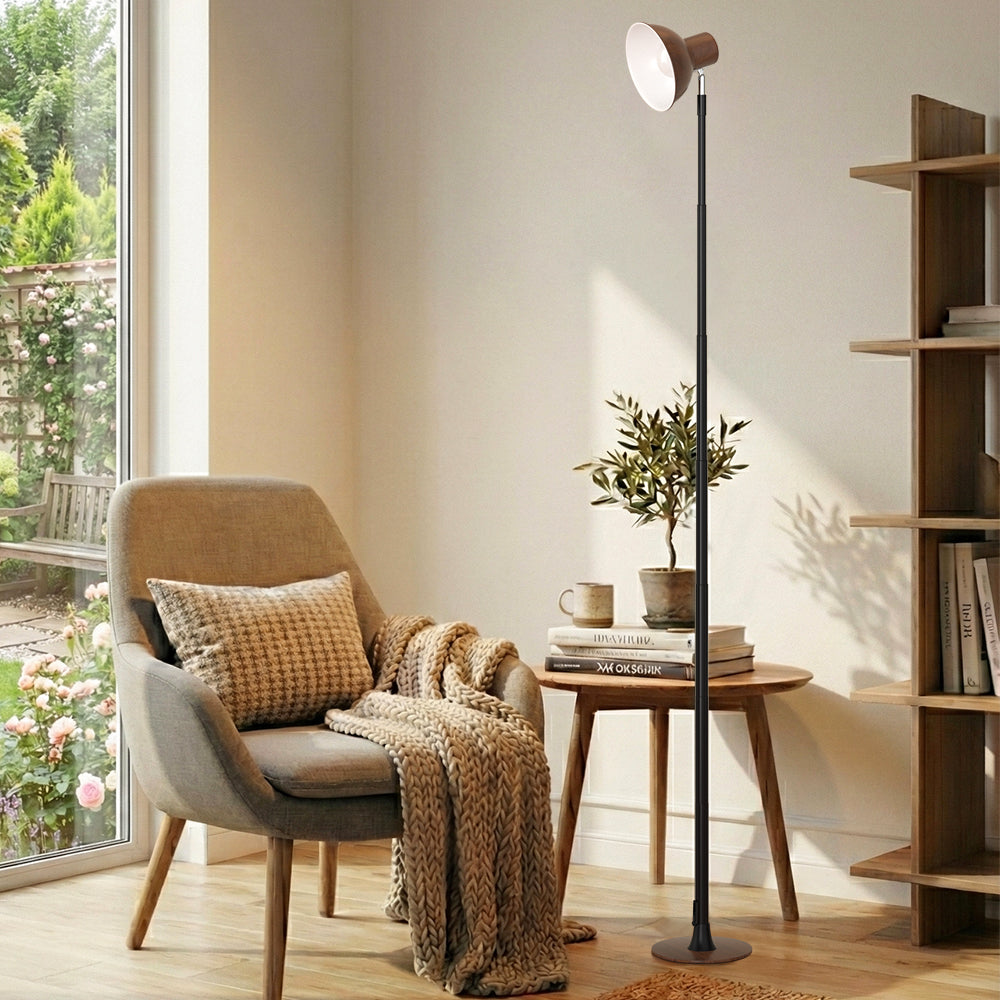 Dimmable for Living Room/Office-Walnut/Black Adjustable LED Floor & Table Lamp 3 Colors