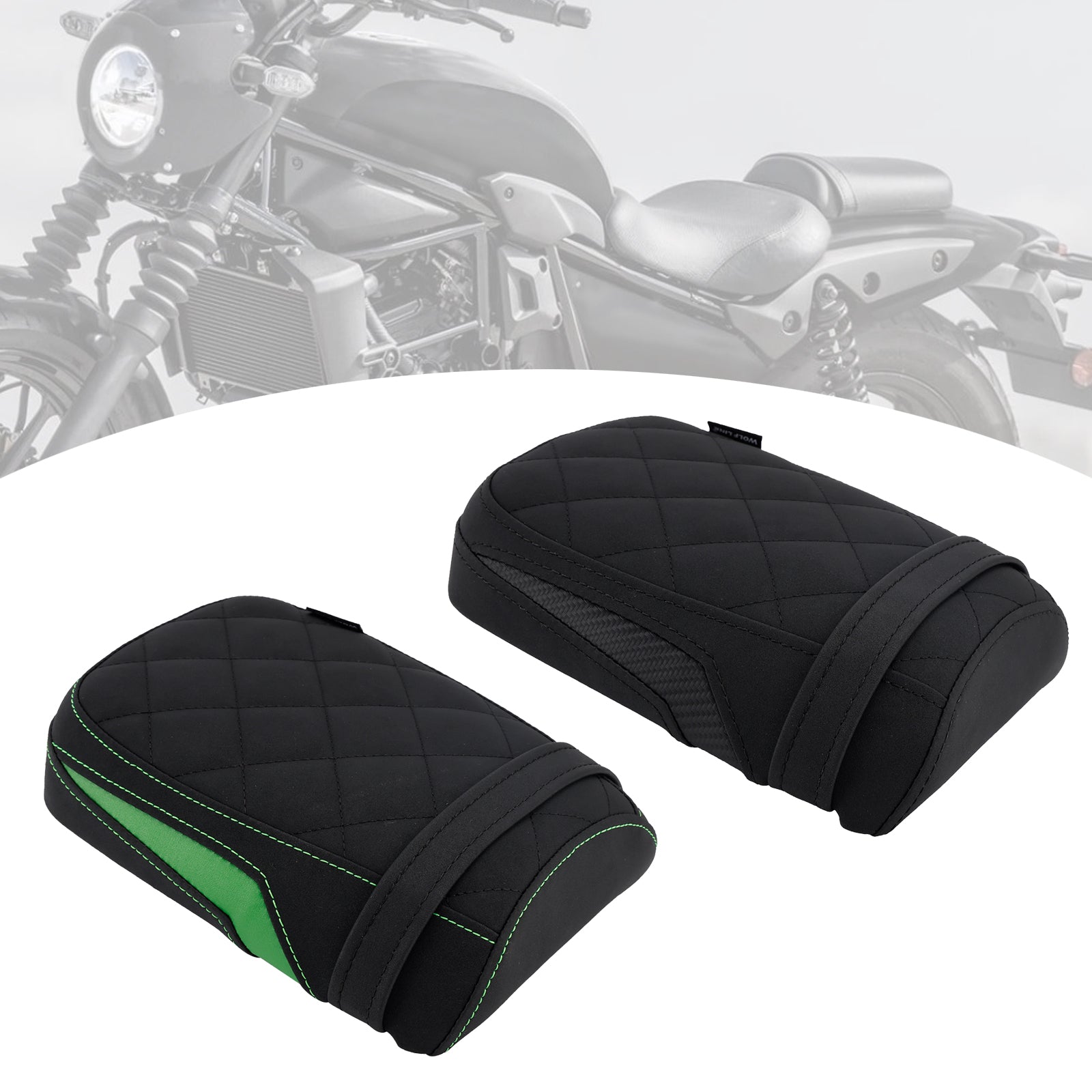 2024-2025 Kawasaki Eliminator 500 Rear Seat Passenger Cushion Flat Pu Black