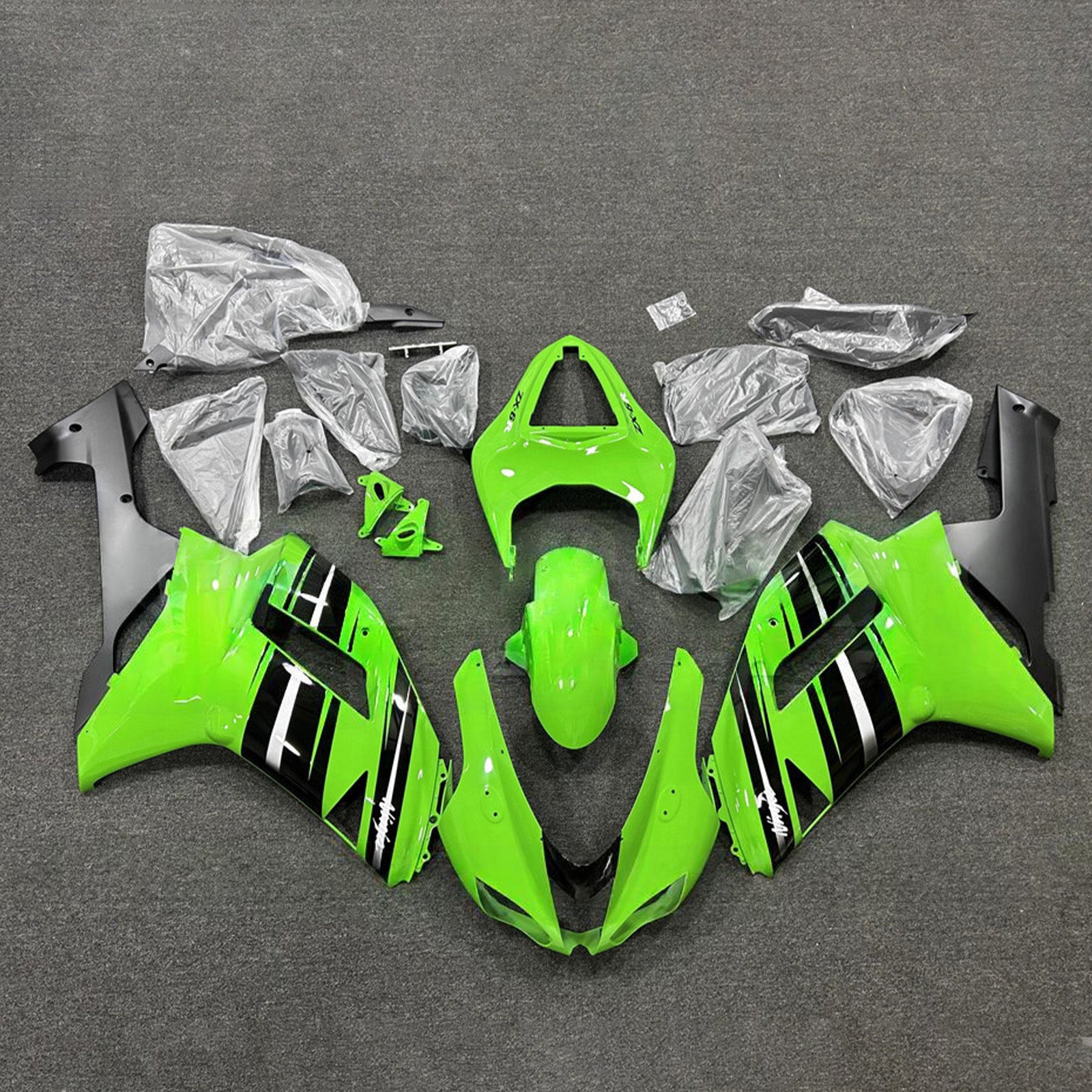 Injection Fairing Kit Bodywork Plastic ABS fit For 2007-2008 Kawasaki ZX6R 636