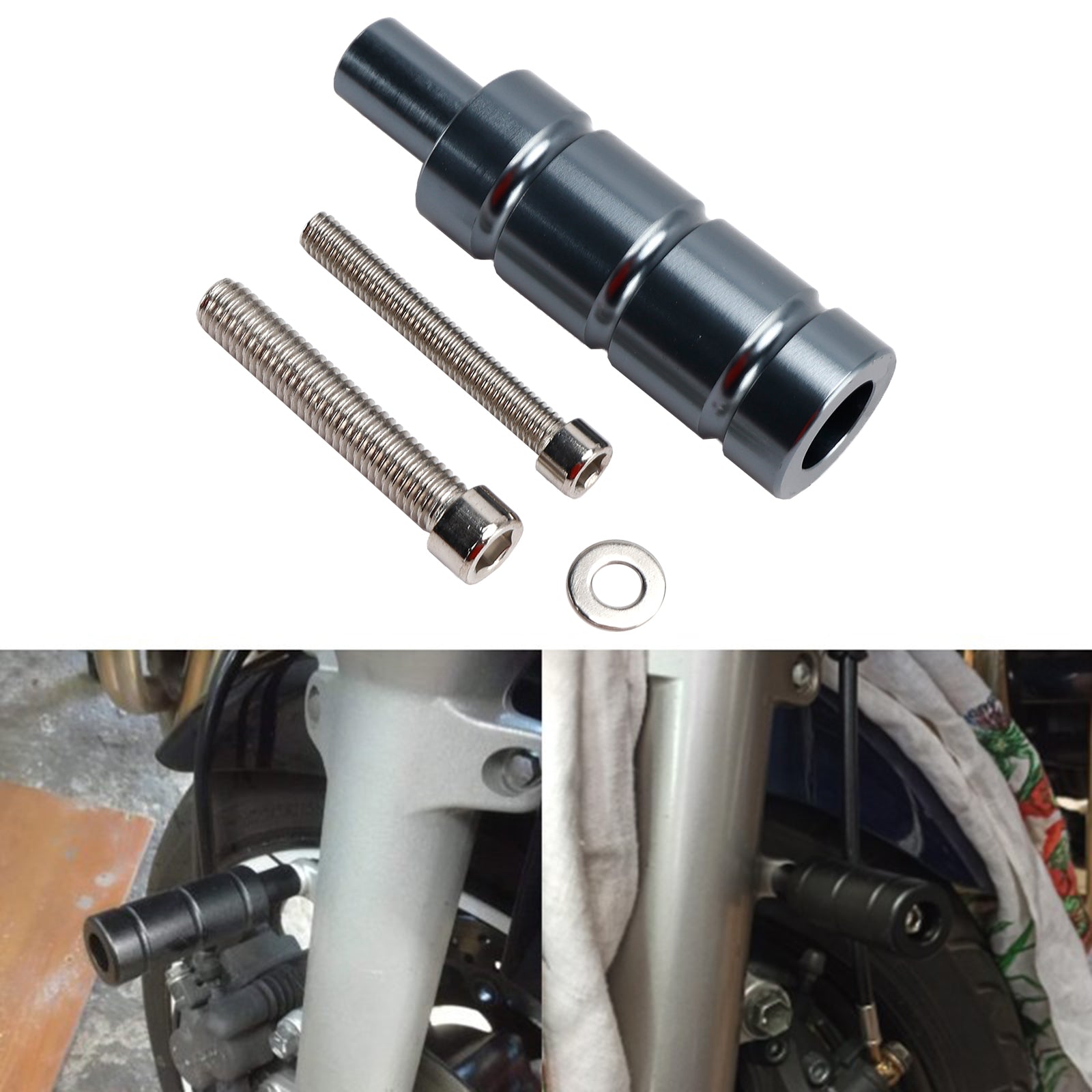 Aluminum M8 M6 Motorcycle Headlight Fog Light Mount Bracket Extender Support Bar